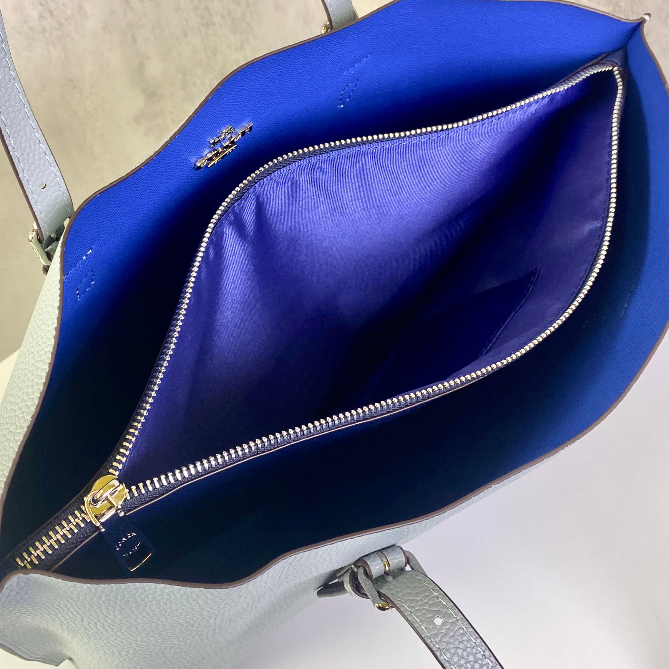 Coach Mollie Tote Bag DS L.Blue