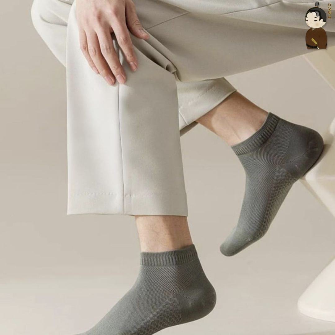 Combo 6 đôi vớ Hansamu Shinobi daily sock BG14 D.Grey