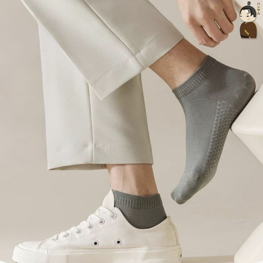 Combo 6 đôi vớ Hansamu Shinobi daily sock BG14 Iron Grey