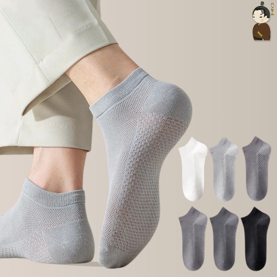 Combo 6 đôi vớ Hansamu Shinobi daily sock BG14 White