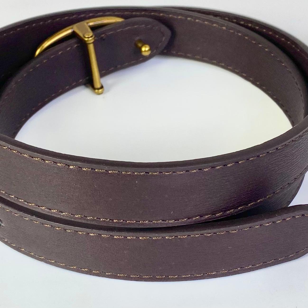 Dây Nịt Coach Logo Horse And Carriage Plaque DS D.Brown