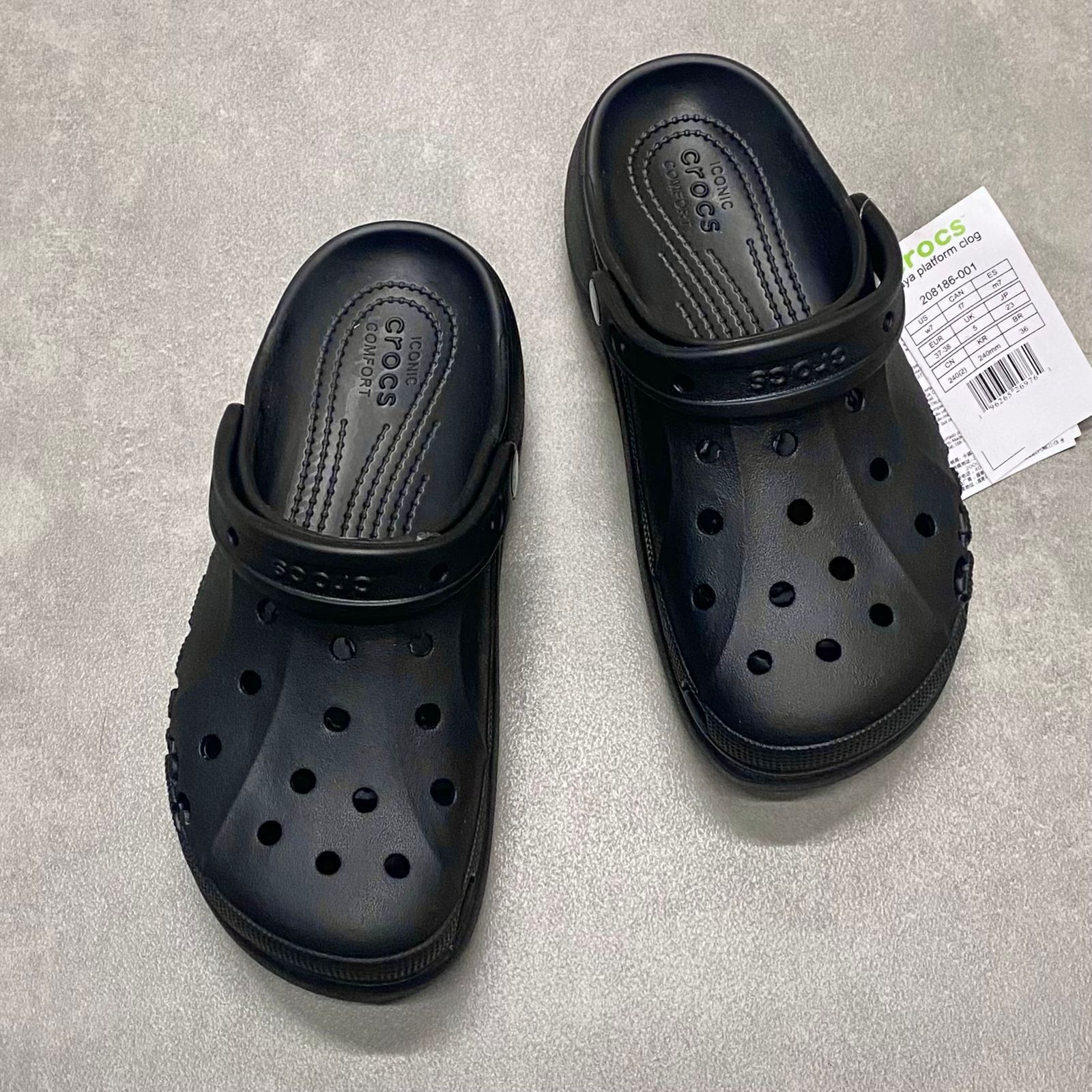 Dép Crocs Clog Baya Plaform HN Black