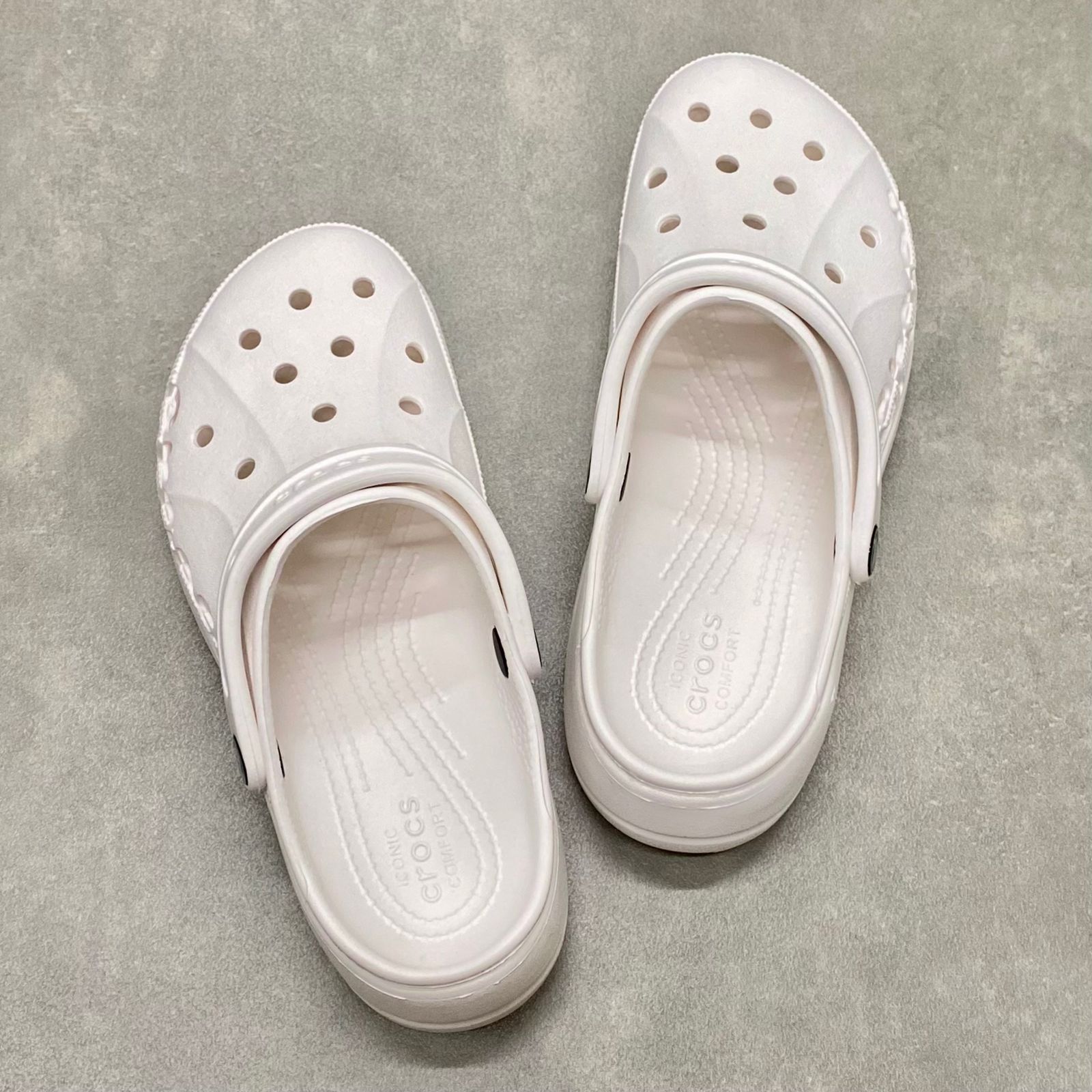 Dép Crocs Clog Baya Plaform HN White