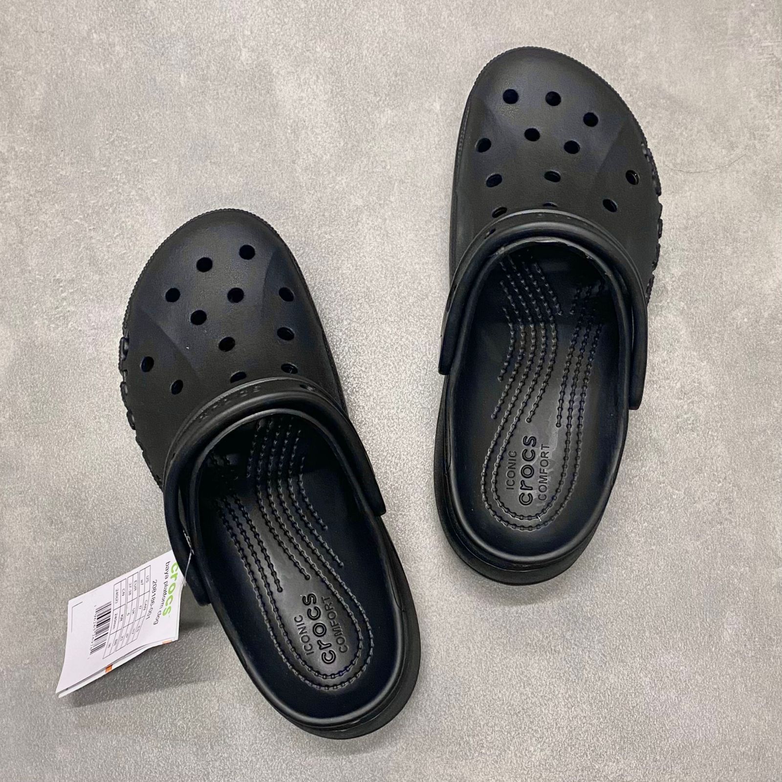 Dép Crocs Clog Baya Plaform HN2 Black