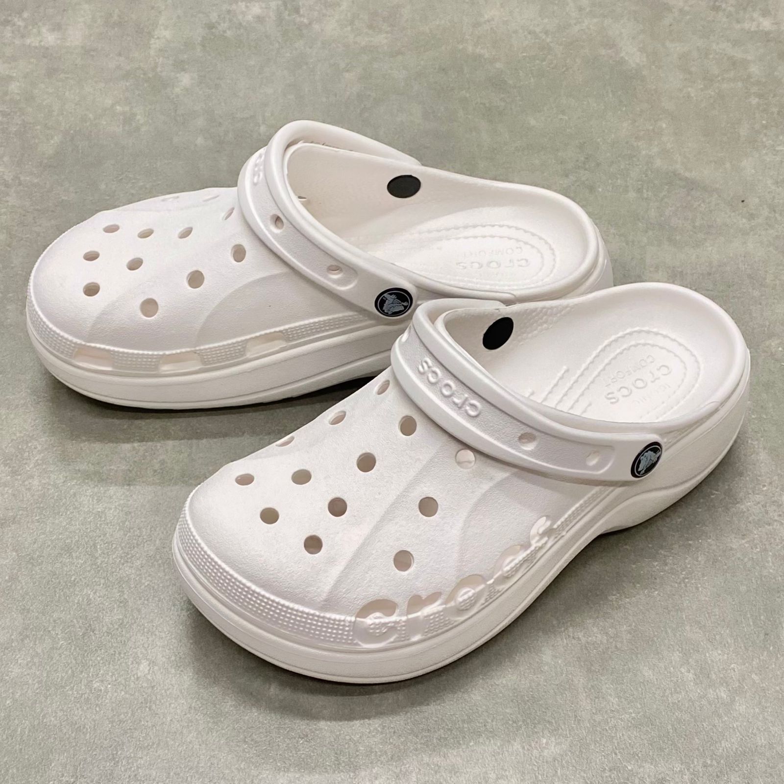 Dép Crocs Clog Baya Plaform HN2 White