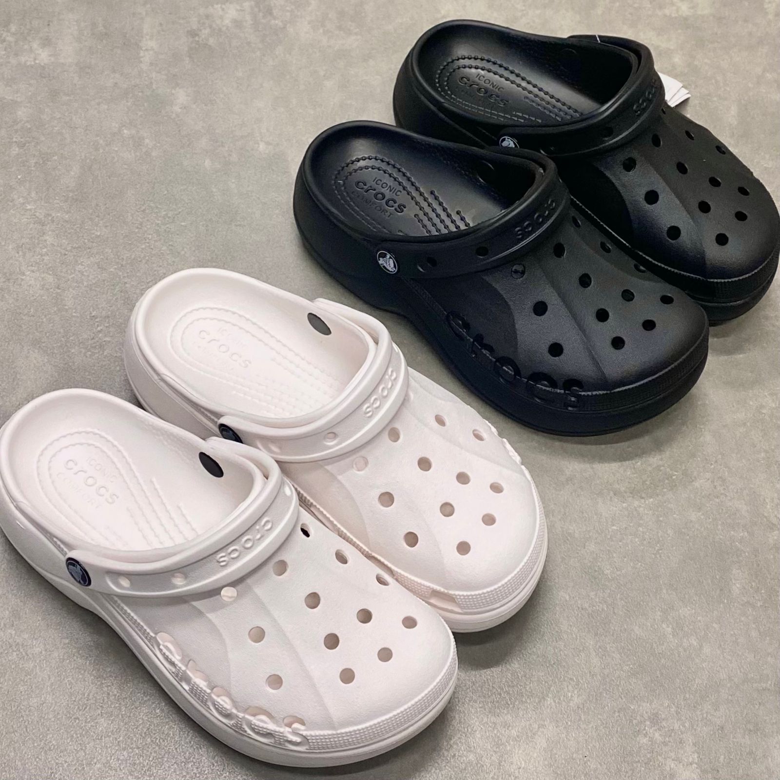 Dép Crocs Clog Baya Plaform HN2 White