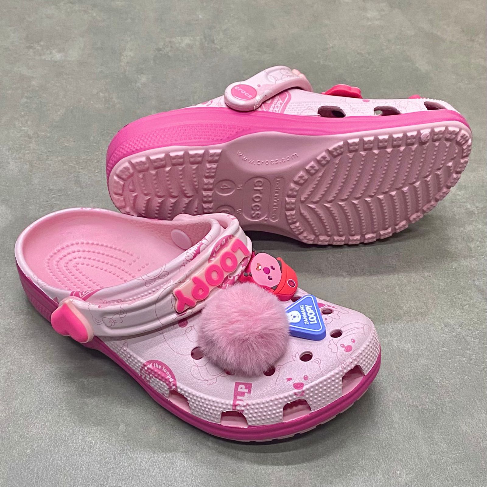 Dép Crocs Clog Loopy HN2 L.Pink
