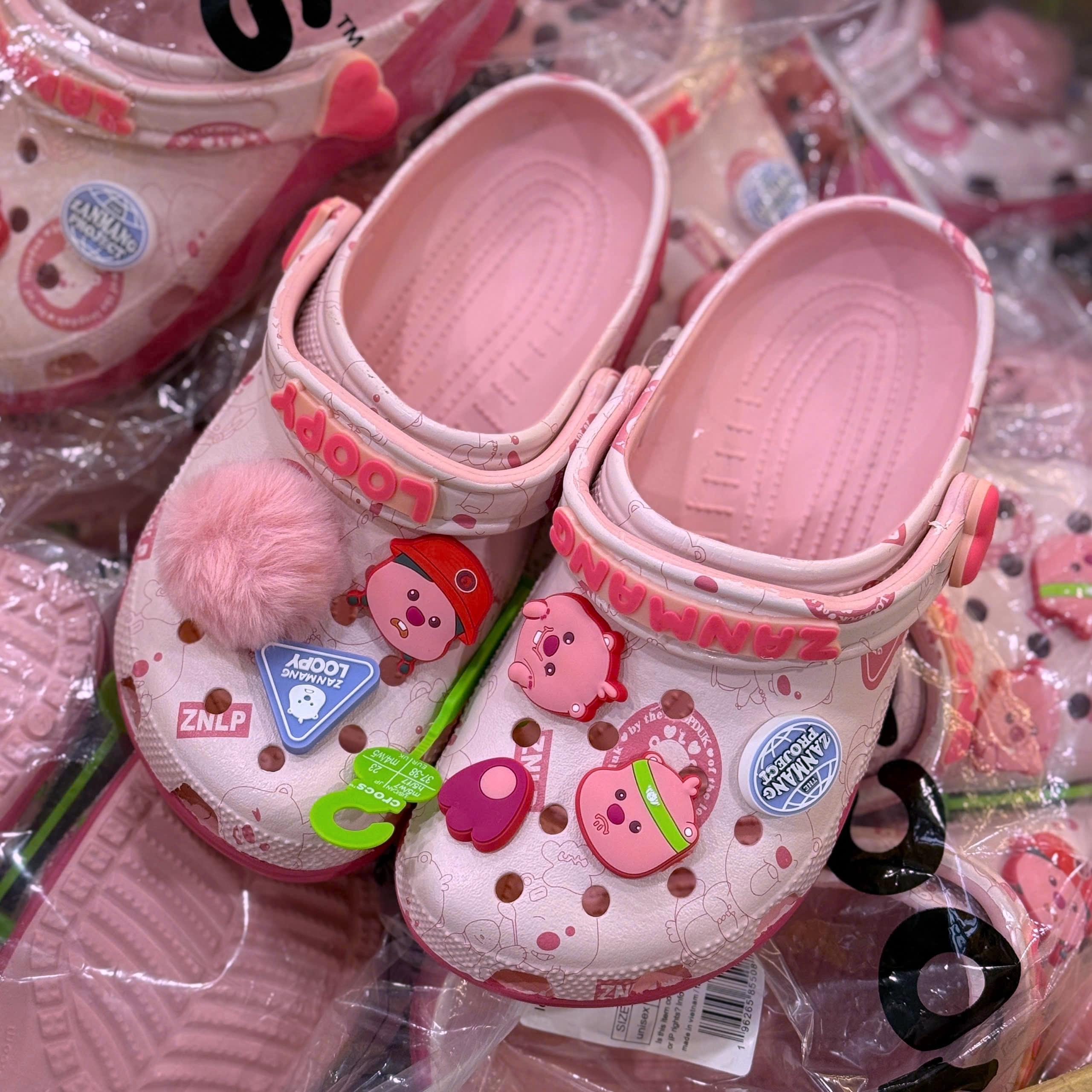 Dép Crocs Clog Loopy HN2 L.Pink