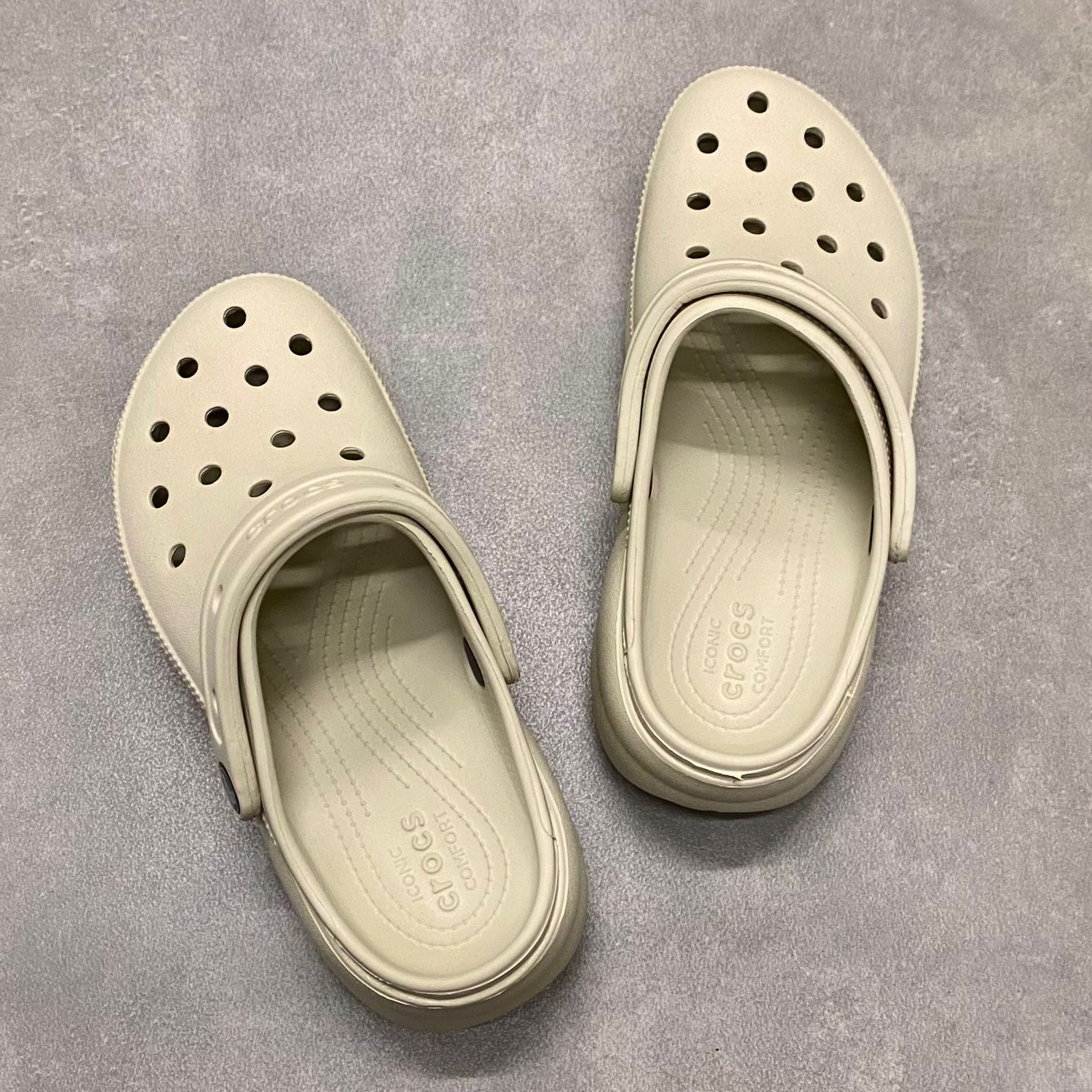 Dép Crocs Clog Plaform HN Bone