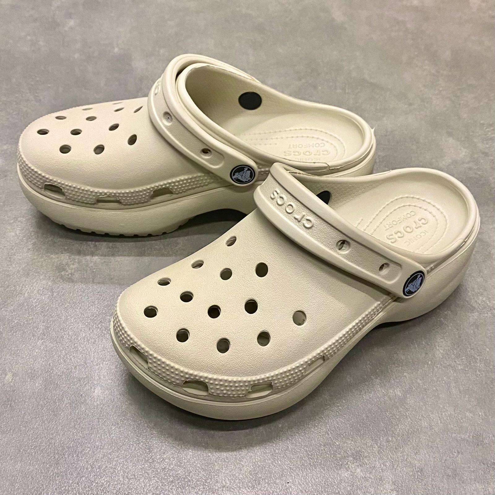 Dép Crocs Clog Plaform HN Bone
