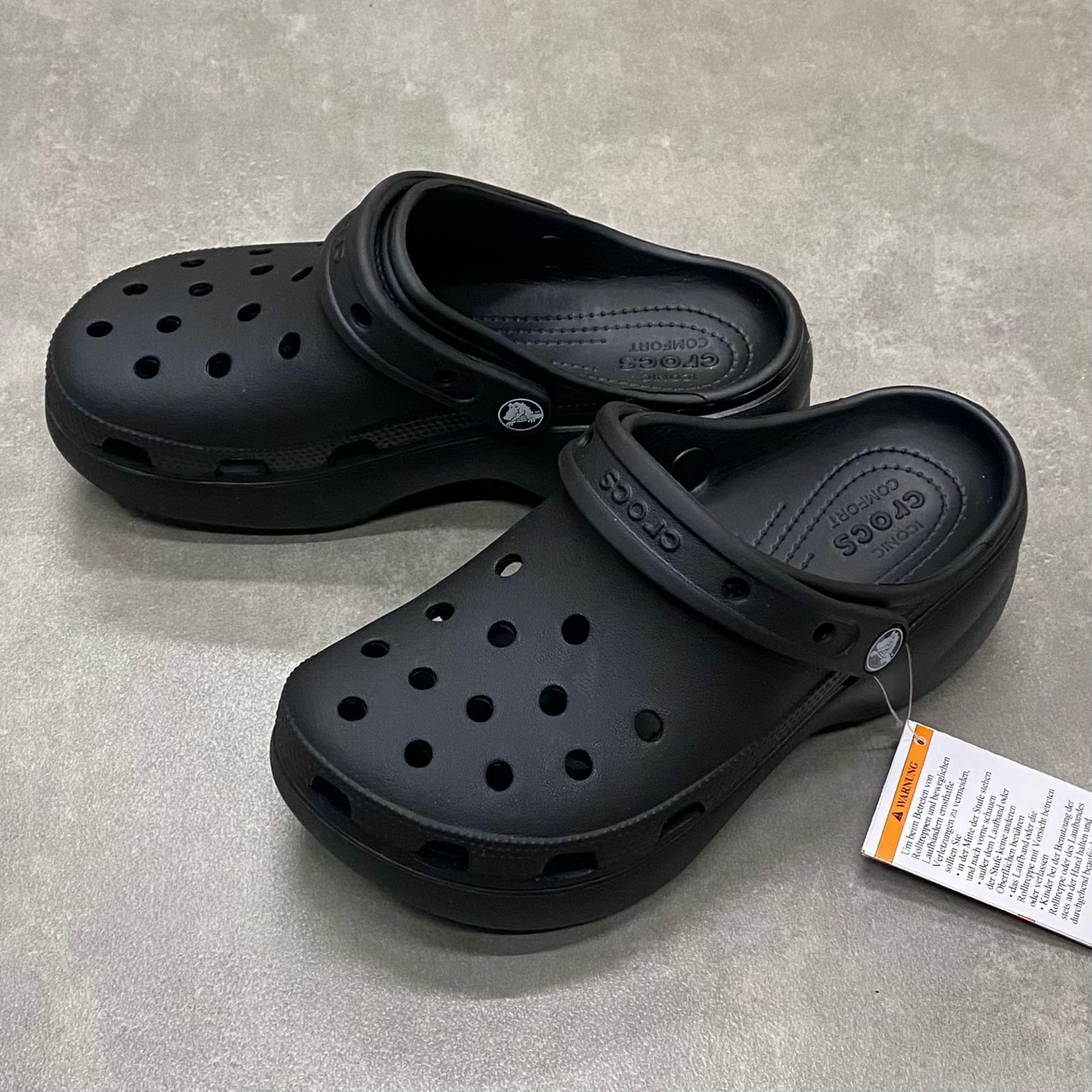 Dép Crocs Clog Plaform HN2 Black