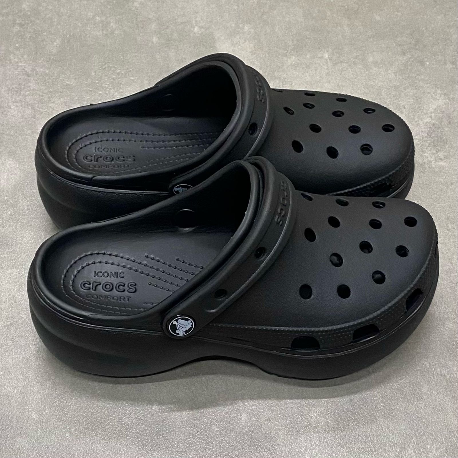 Dép Crocs Clog Plaform HN2 Black
