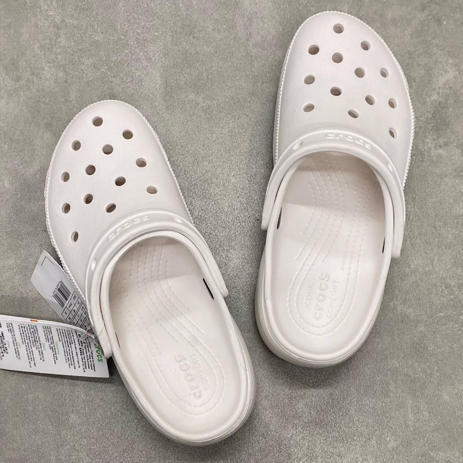 Dép Crocs Clog Plaform HN2 White