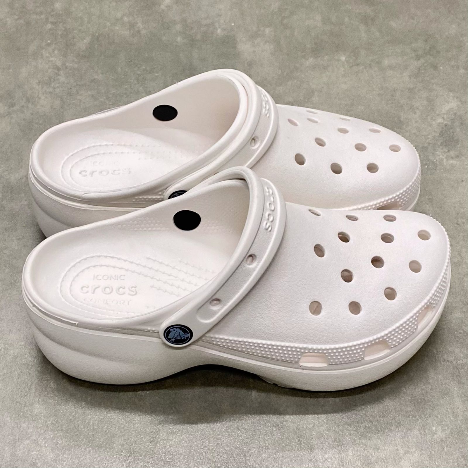 Dép Crocs Clog Plaform HN2 White