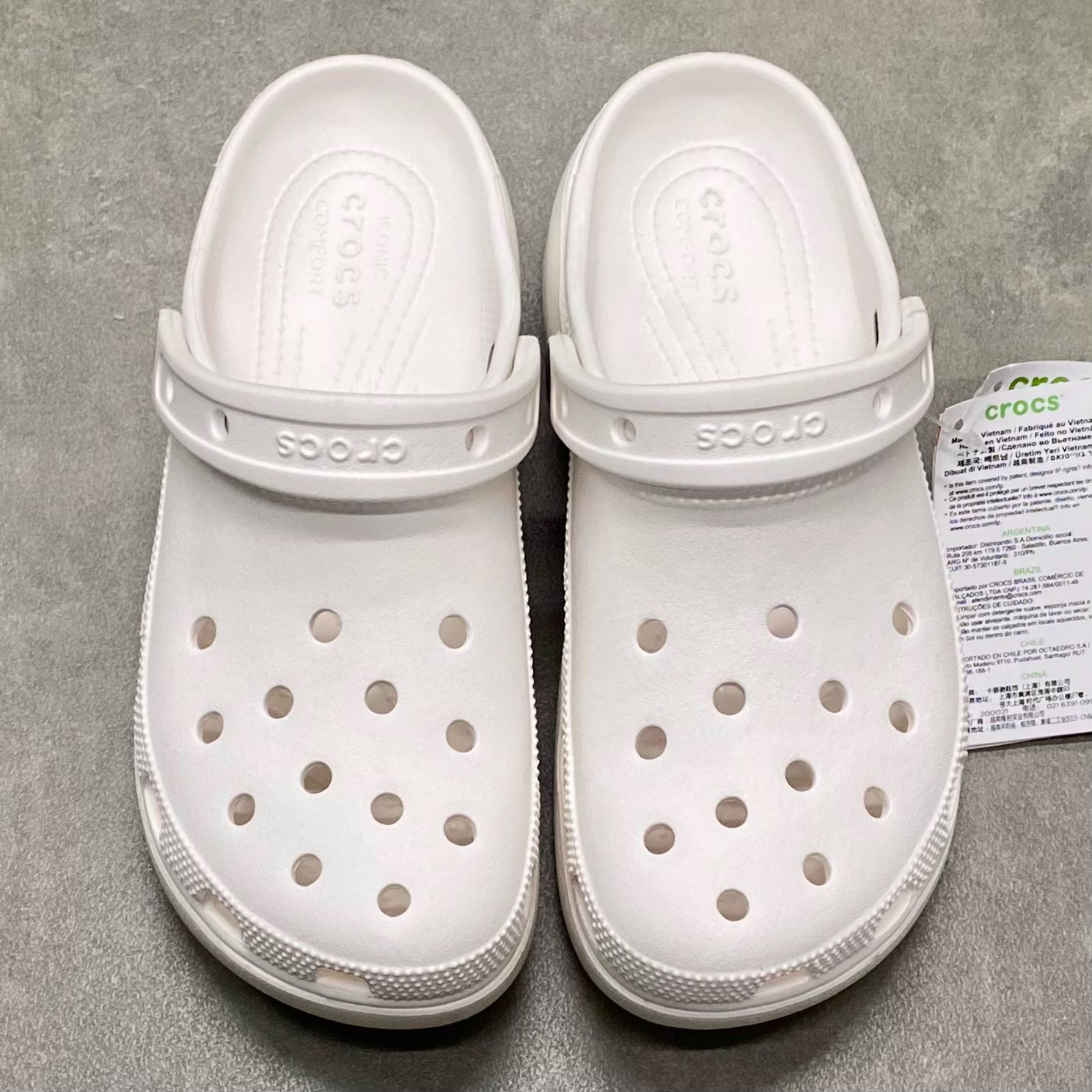 Dép Crocs Clog Plaform HN2 White