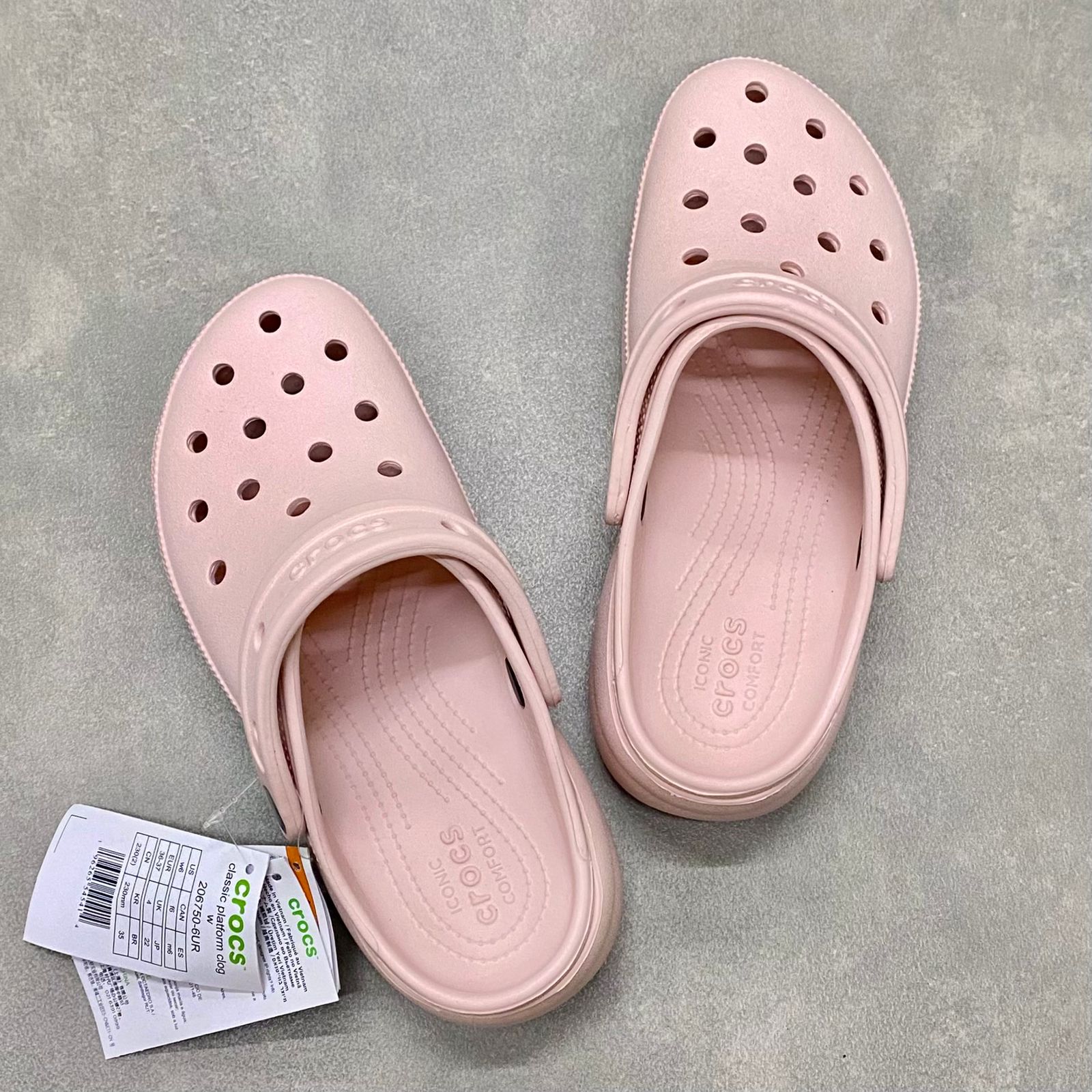 Dép Crocs Clog Platform HN Pink