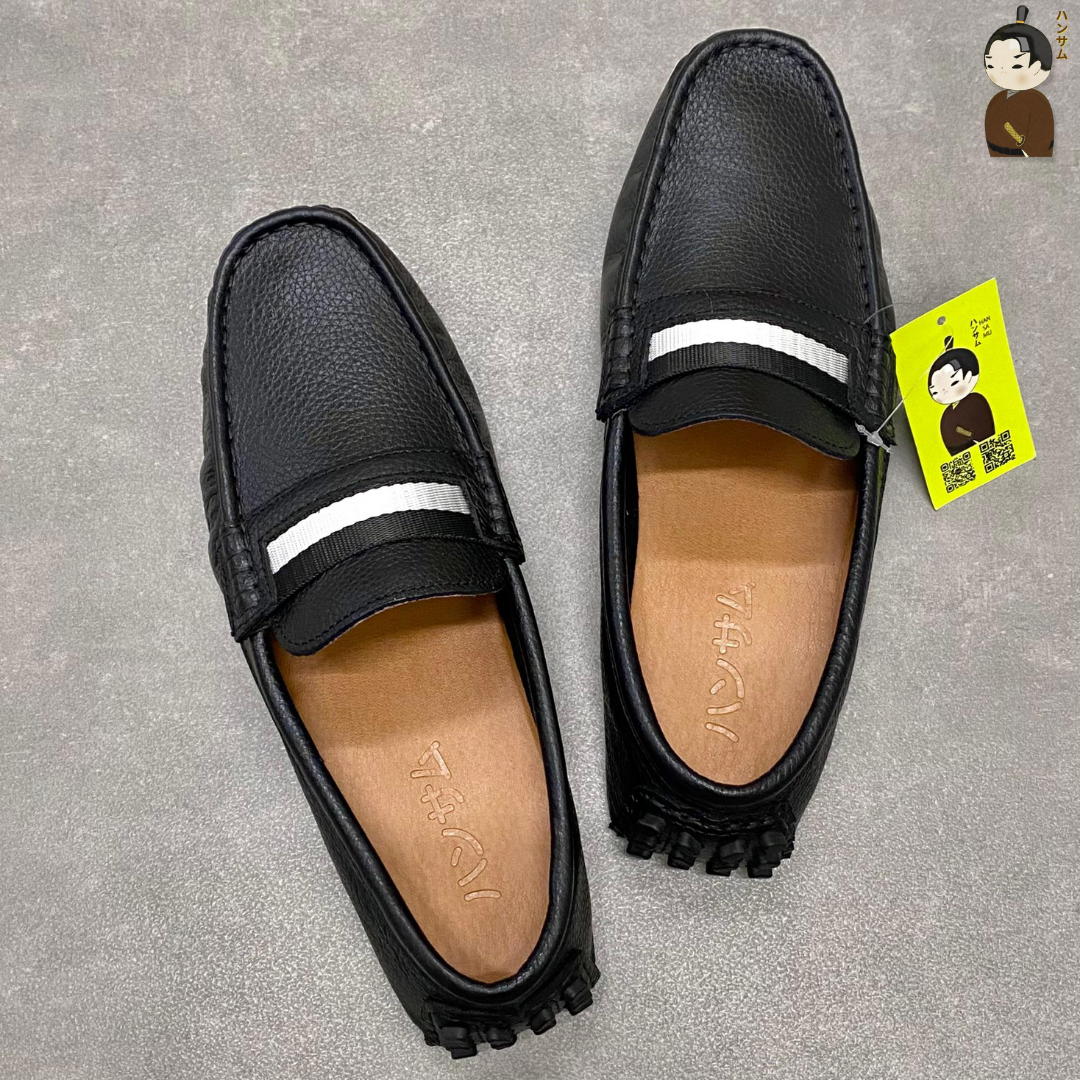 Giày Mọi Nhật Hansamu Penny Vải 02 HN Đen