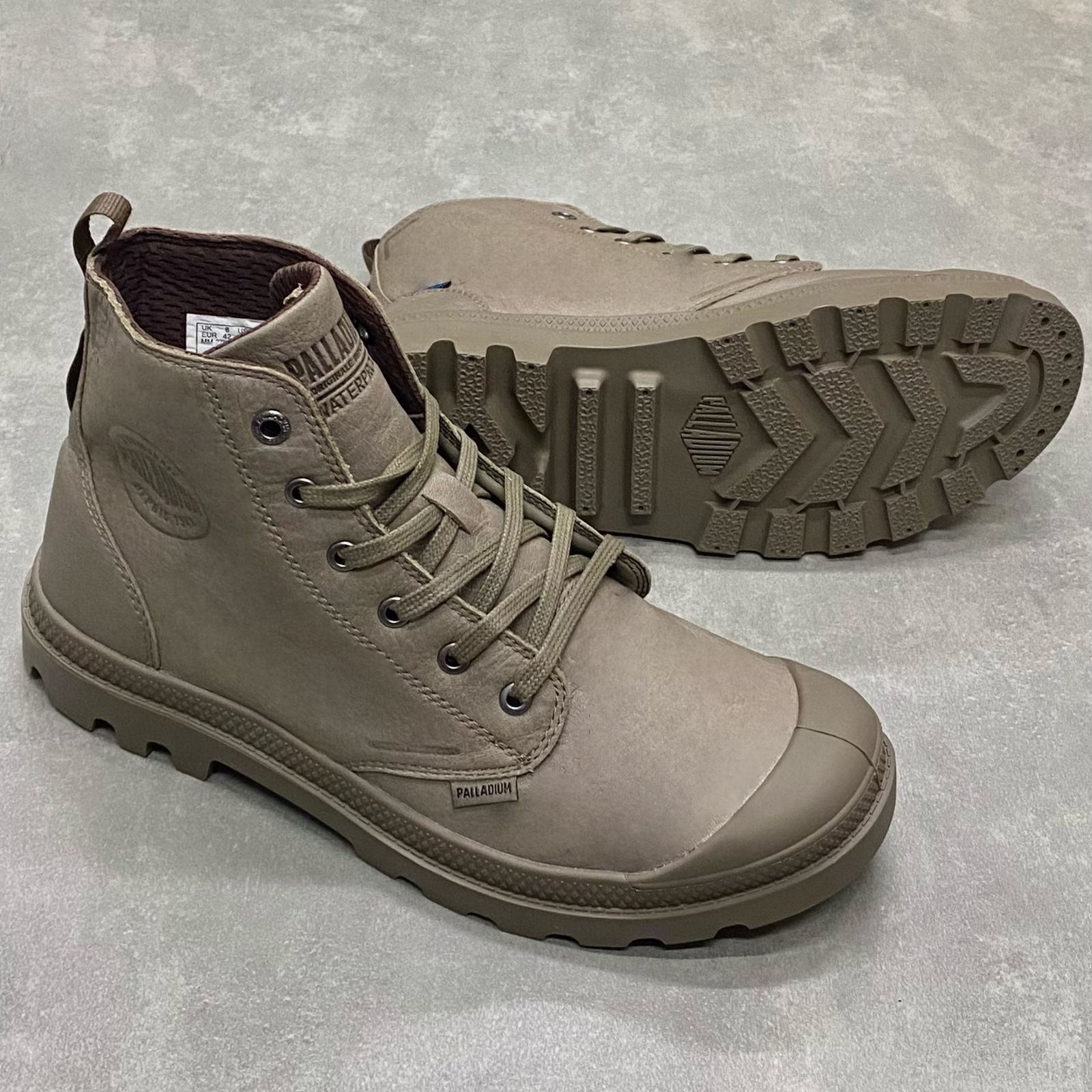Giày Palladium cổ cao DP Xám Full