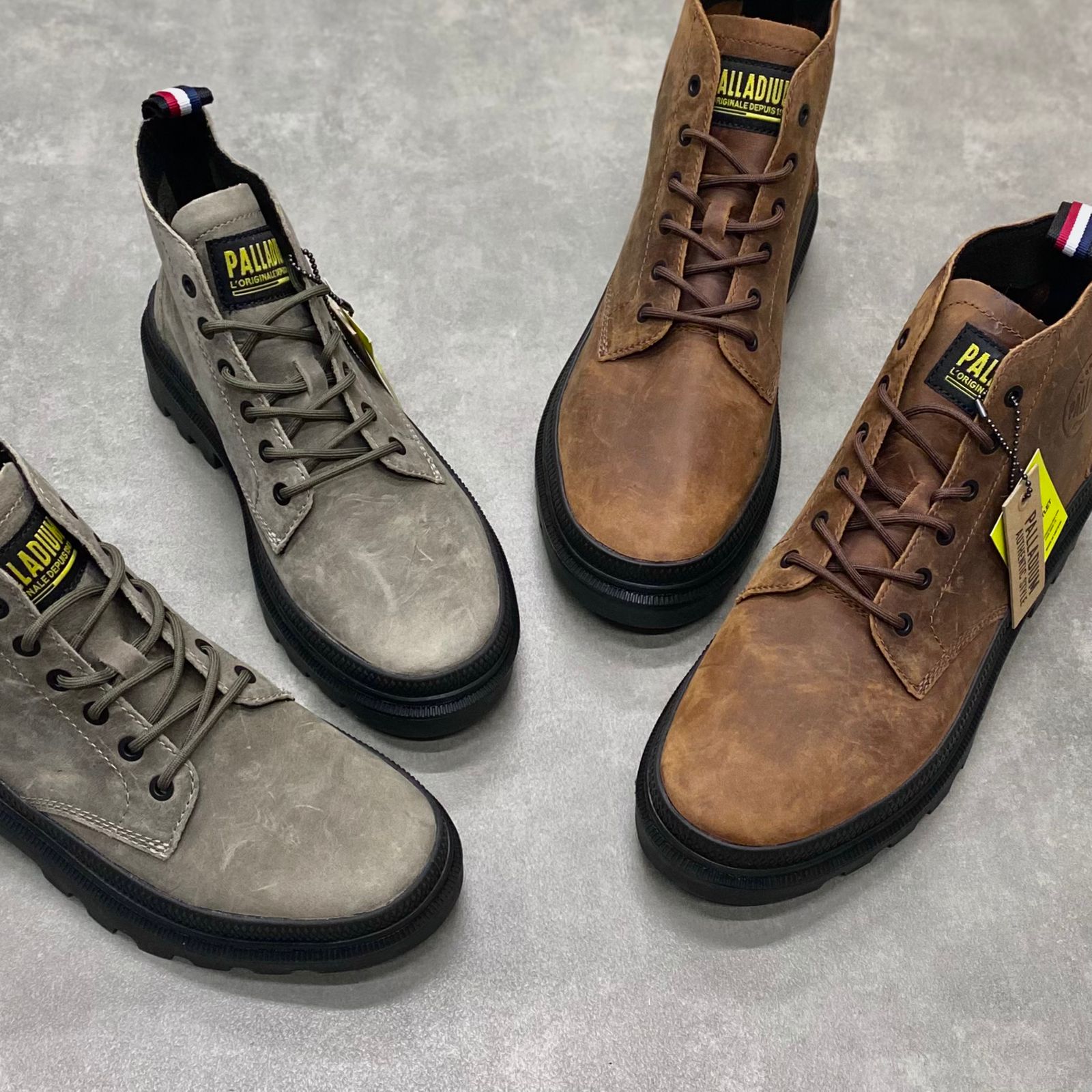 Giày Palladium cổ cao DP Xám