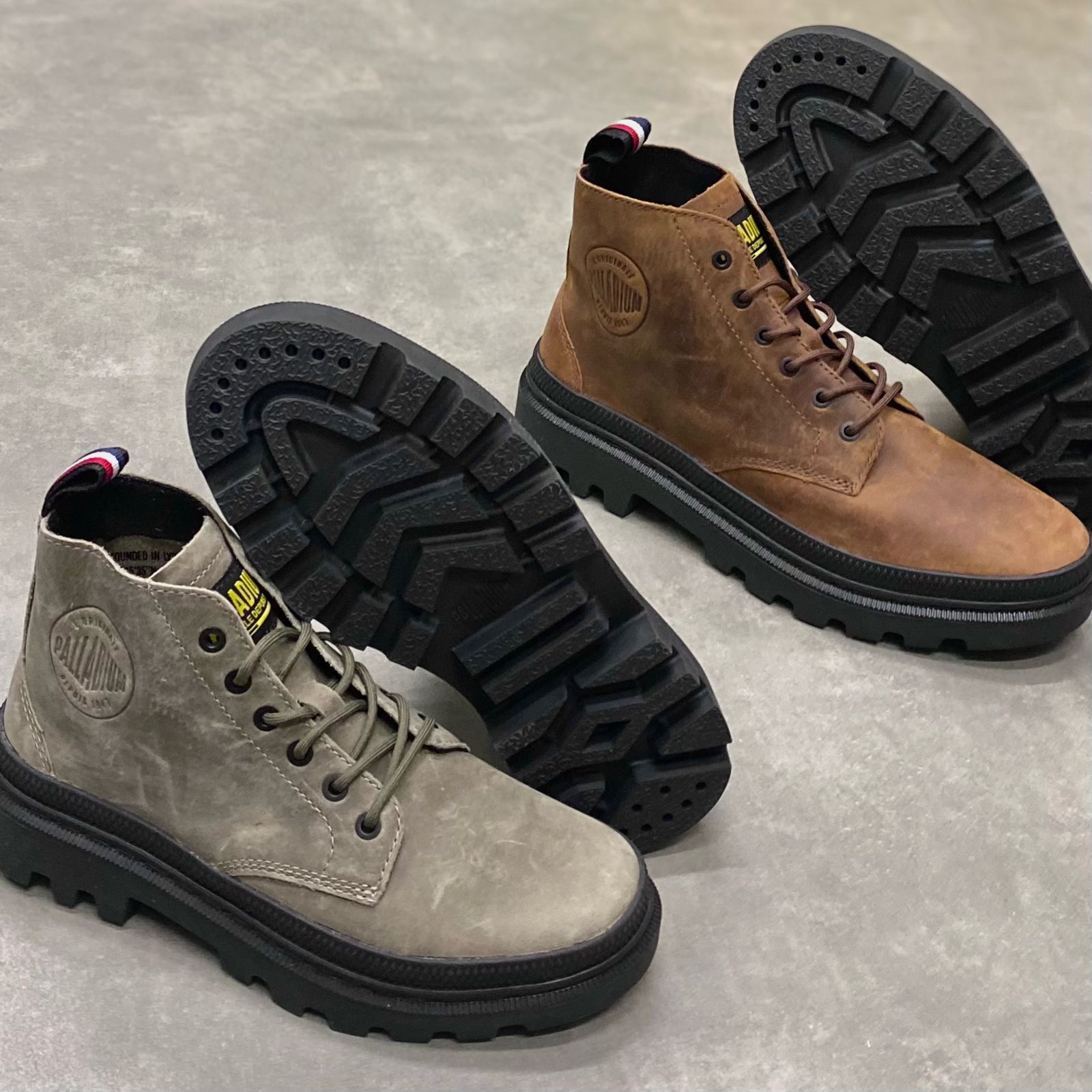 Giày Palladium cổ cao DP Xám