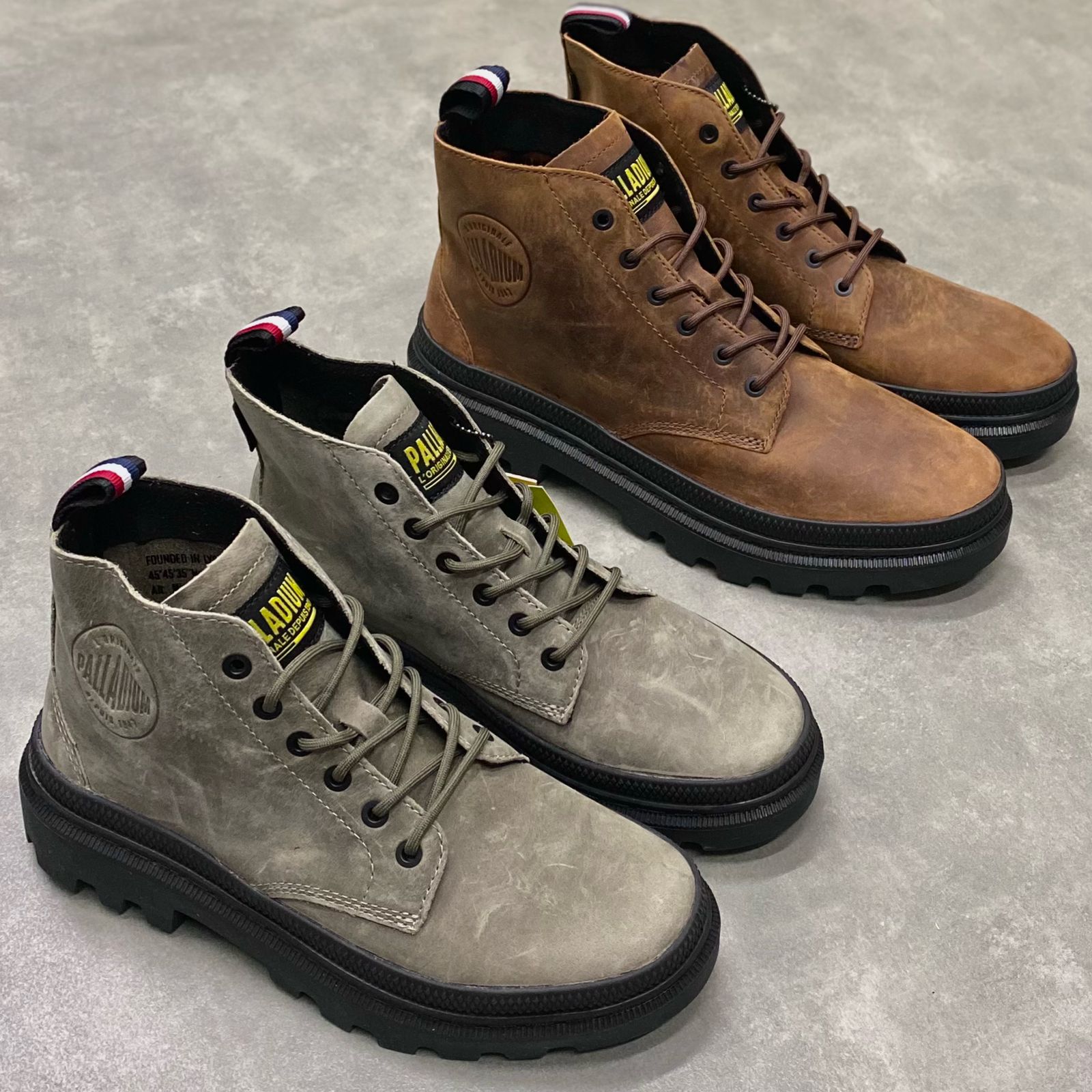 Giày Palladium cổ cao DP Xám