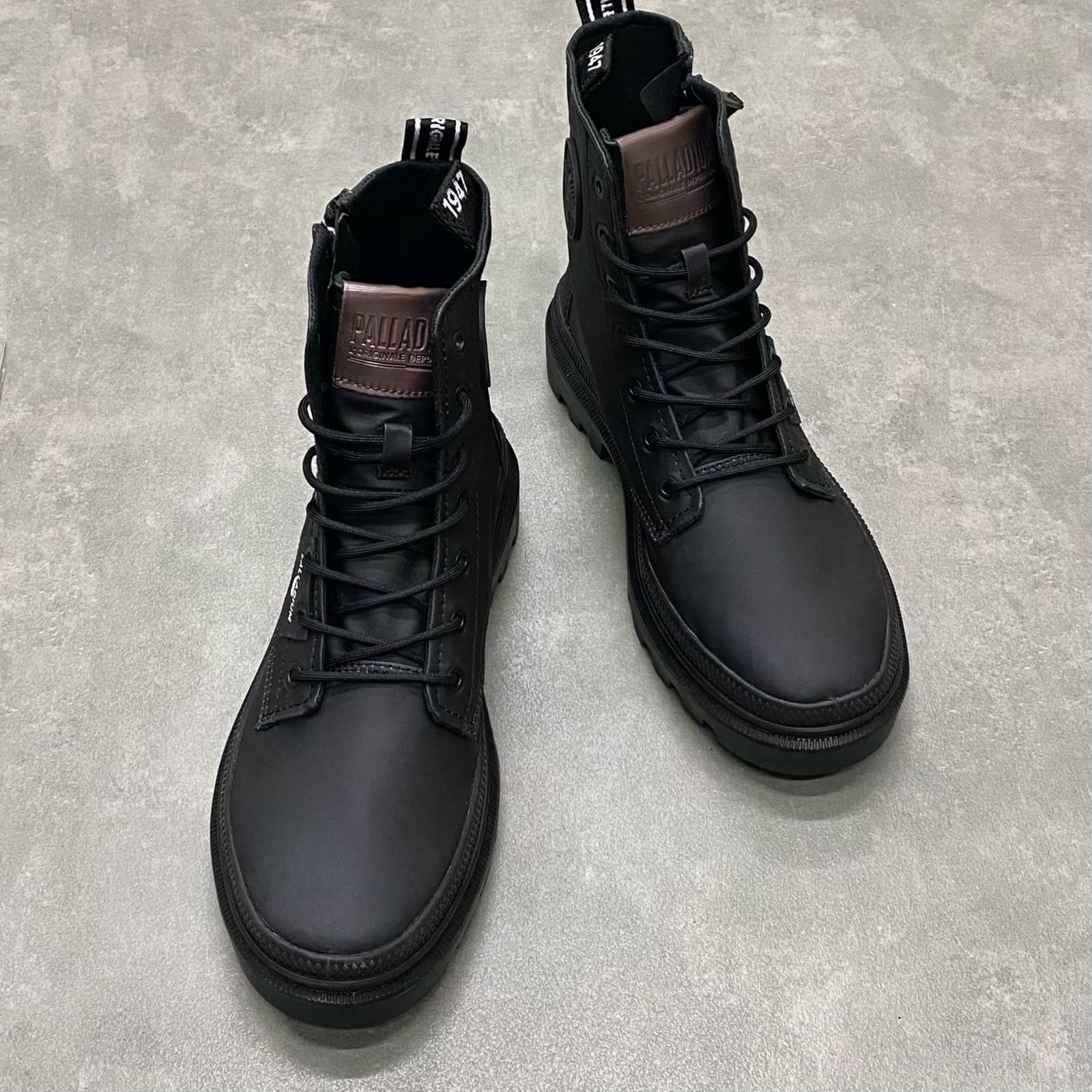 Giày Palladium cổ cao waterproof DP Đen full