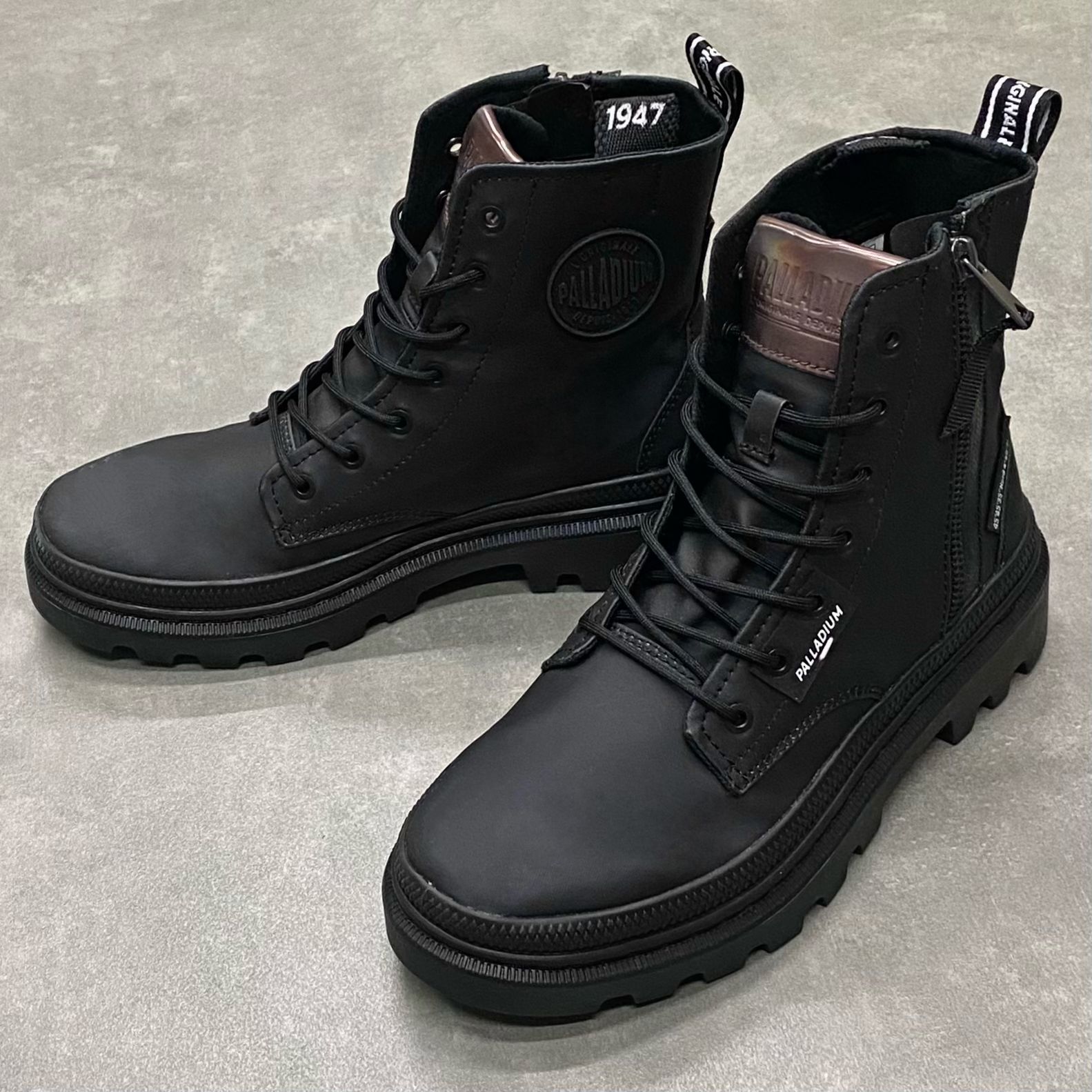 Giày Palladium cổ cao waterproof DP Đen full