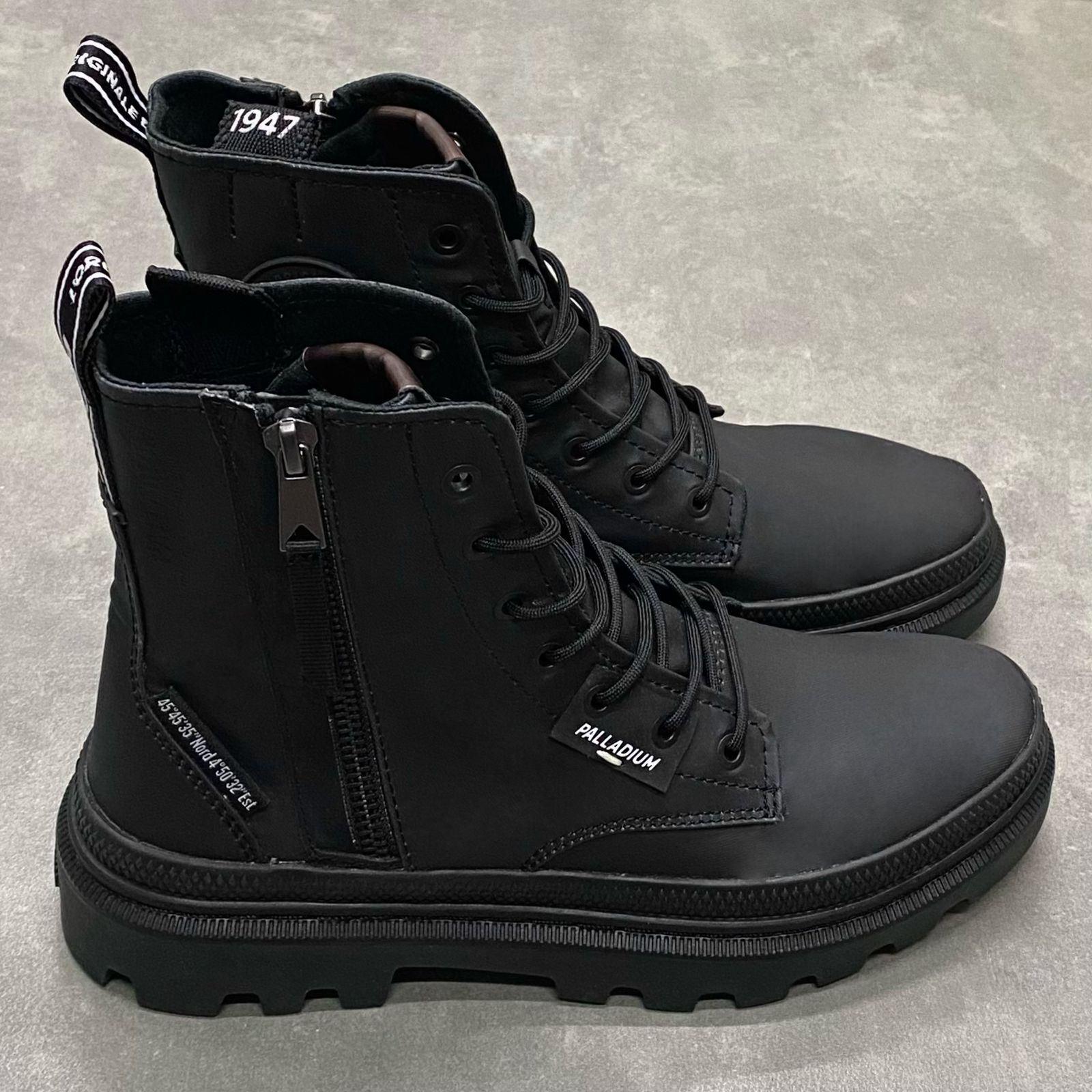 Giày Palladium cổ cao waterproof DP Đen full