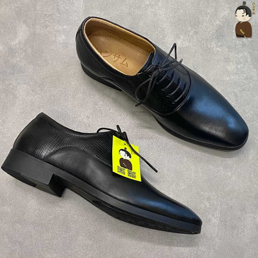 Giày tây Hansamu Emboss Oxford HI Black