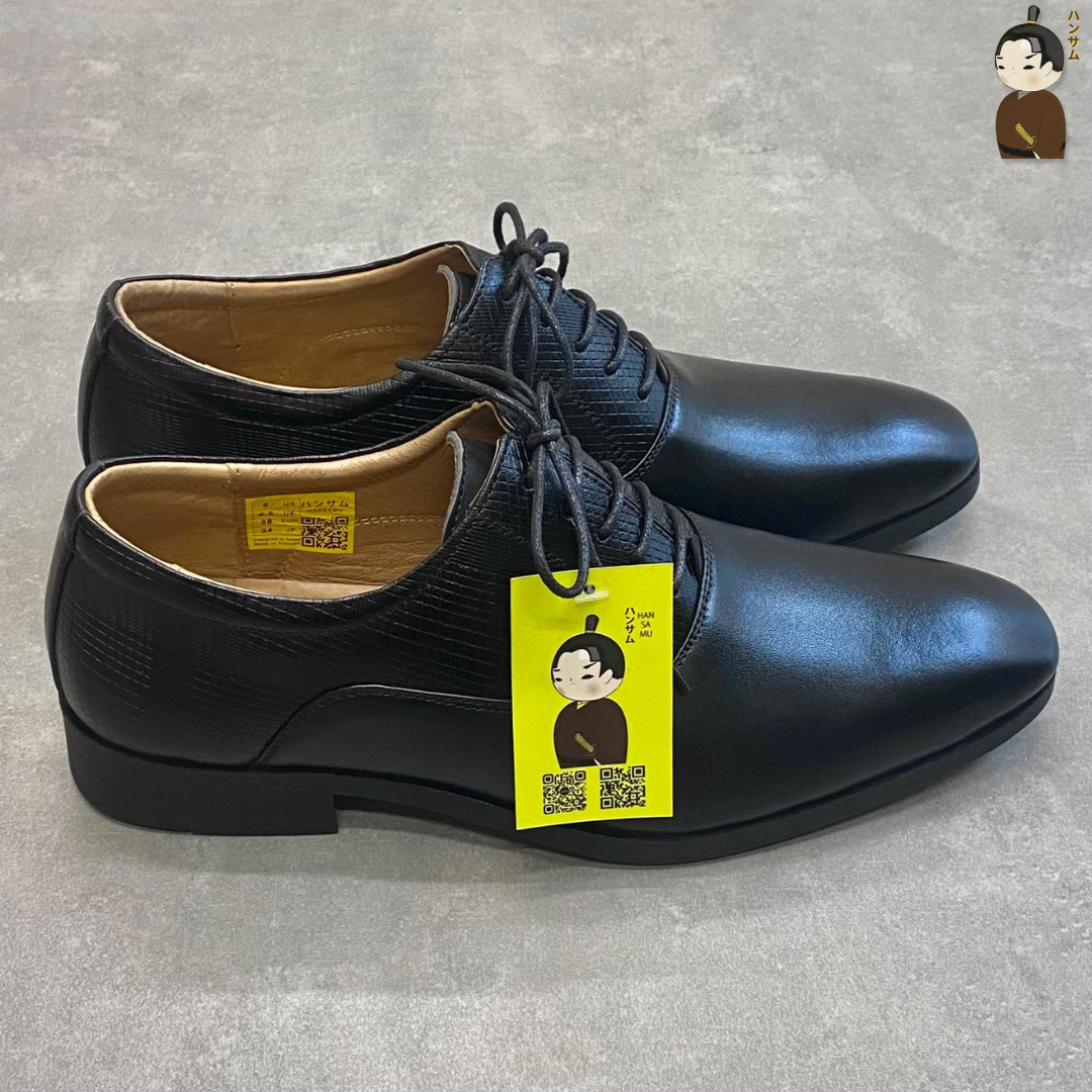 Giày tây Hansamu Emboss Oxford HI Black