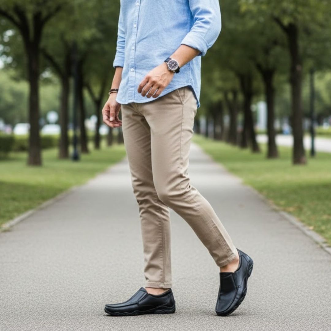 Hansamu Kai - Office Moccasin DGD14 Black