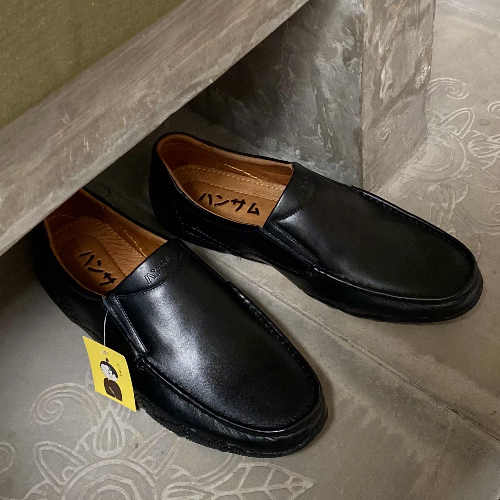 Hansamu Kai - Office Moccasin DGD14 Black