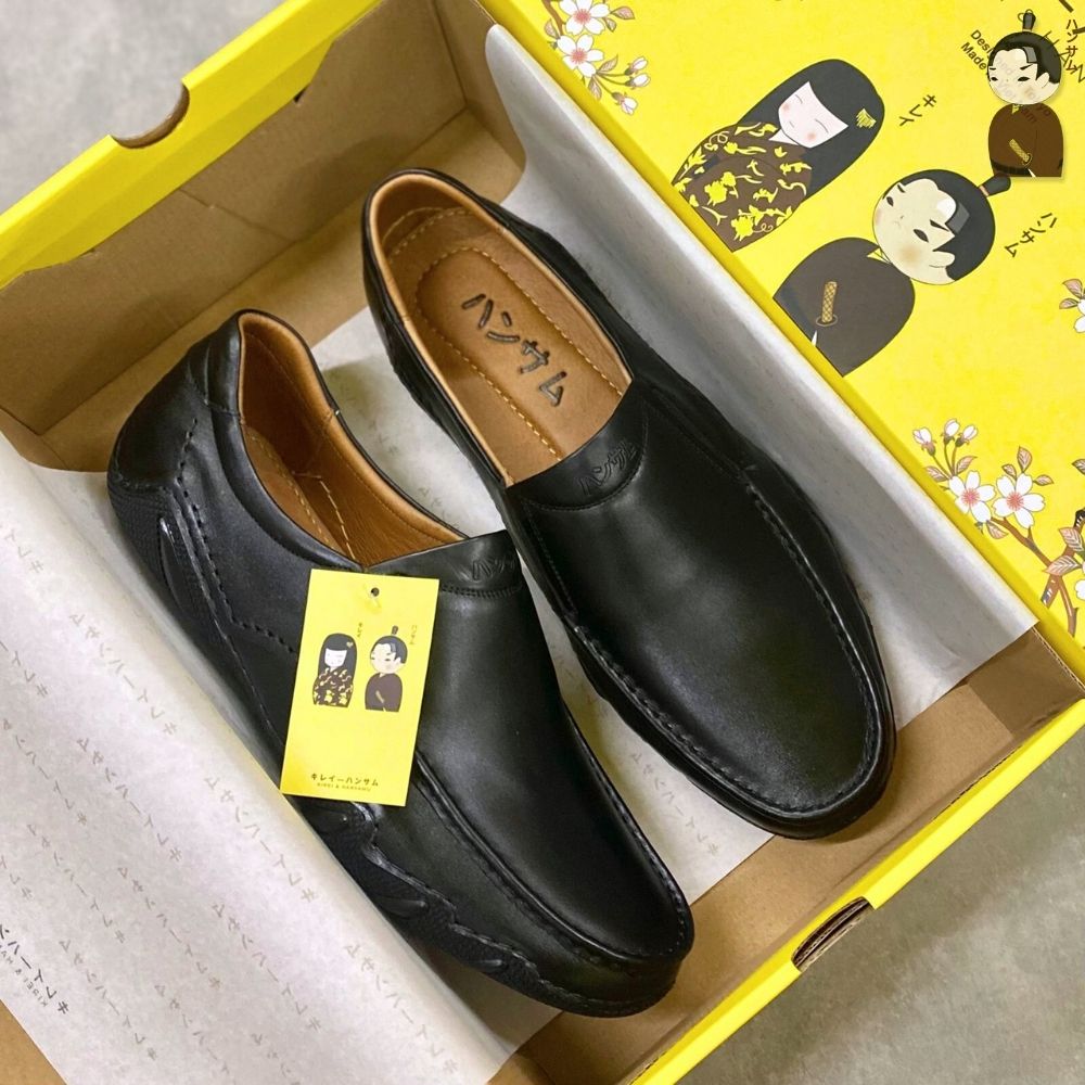 Hansamu Kai - Office Moccasin DGD14 Black