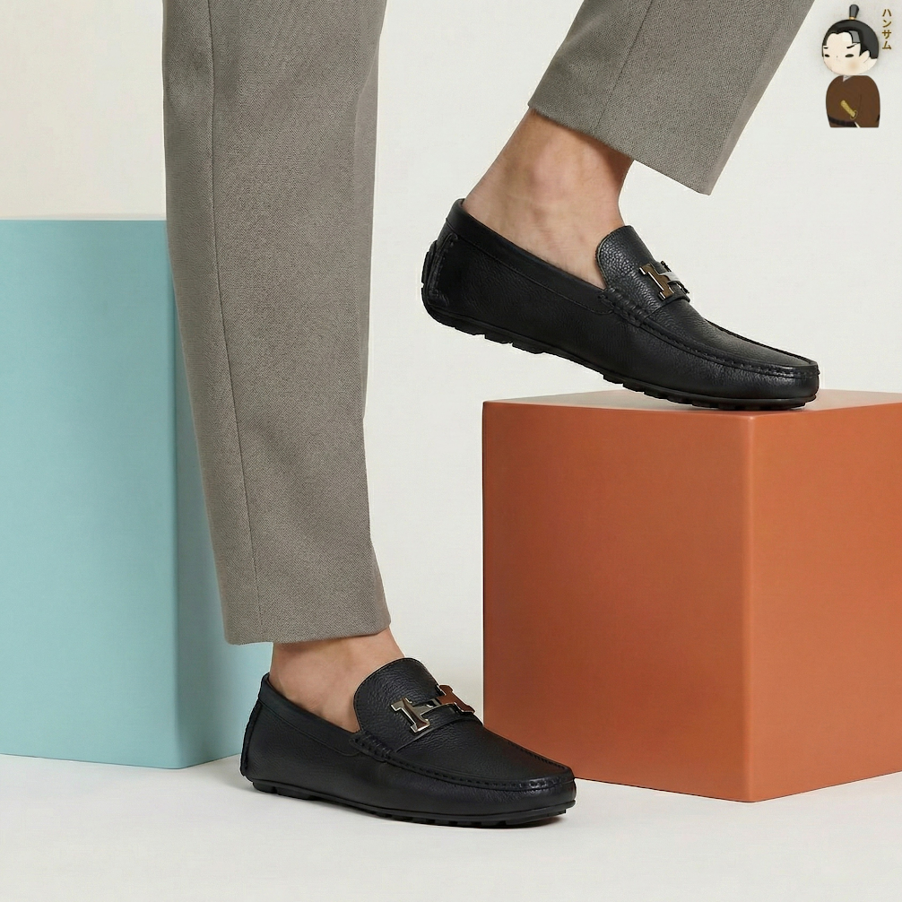 Hansamu Kai - Office Moccasin DGD24 Black