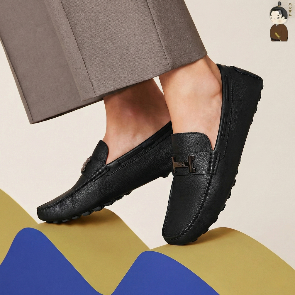 Hansamu Kai - Office Moccasin DGD24 Black
