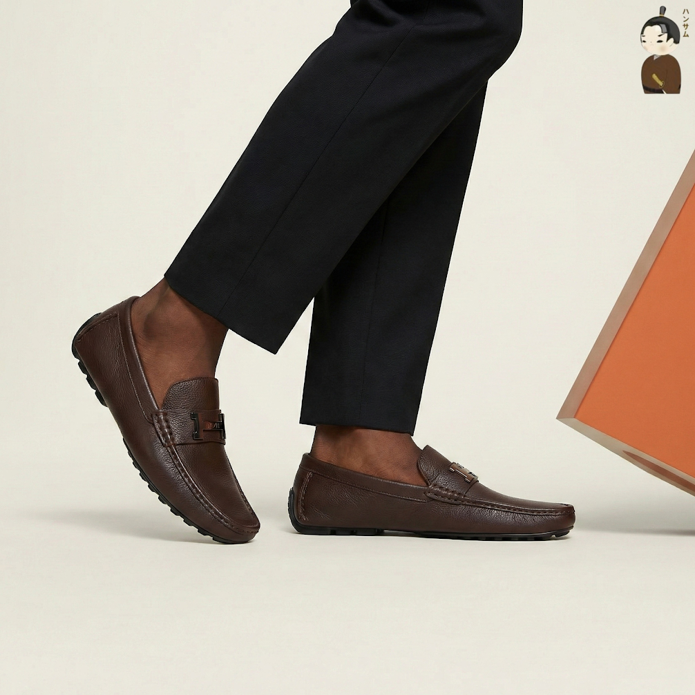 Hansamu Kai - Office Moccasin DGD24 Brown