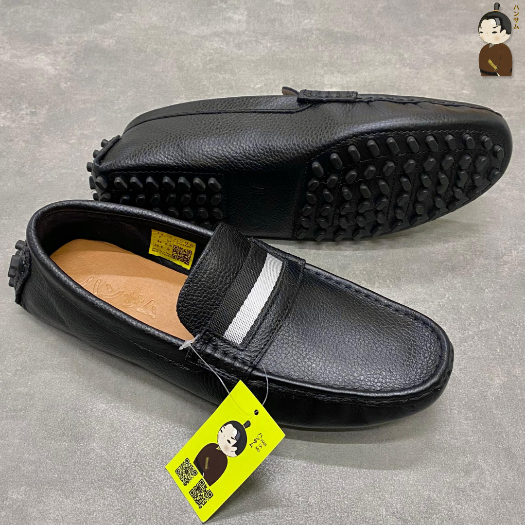 Hansamu Penny Canvas Loafers HO Black