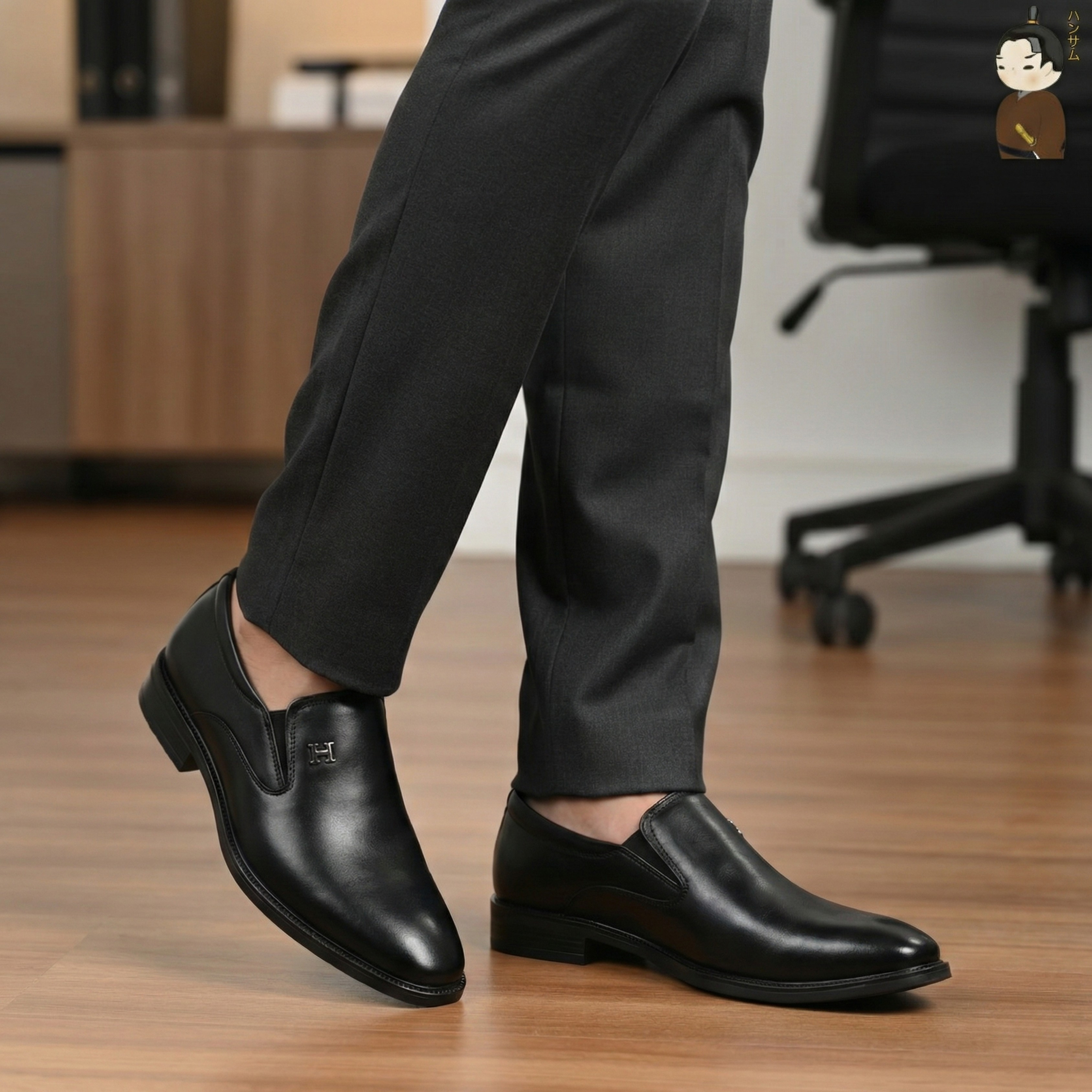 Hansamu Shin - 6cm Elevator Loafers DGD16 Black