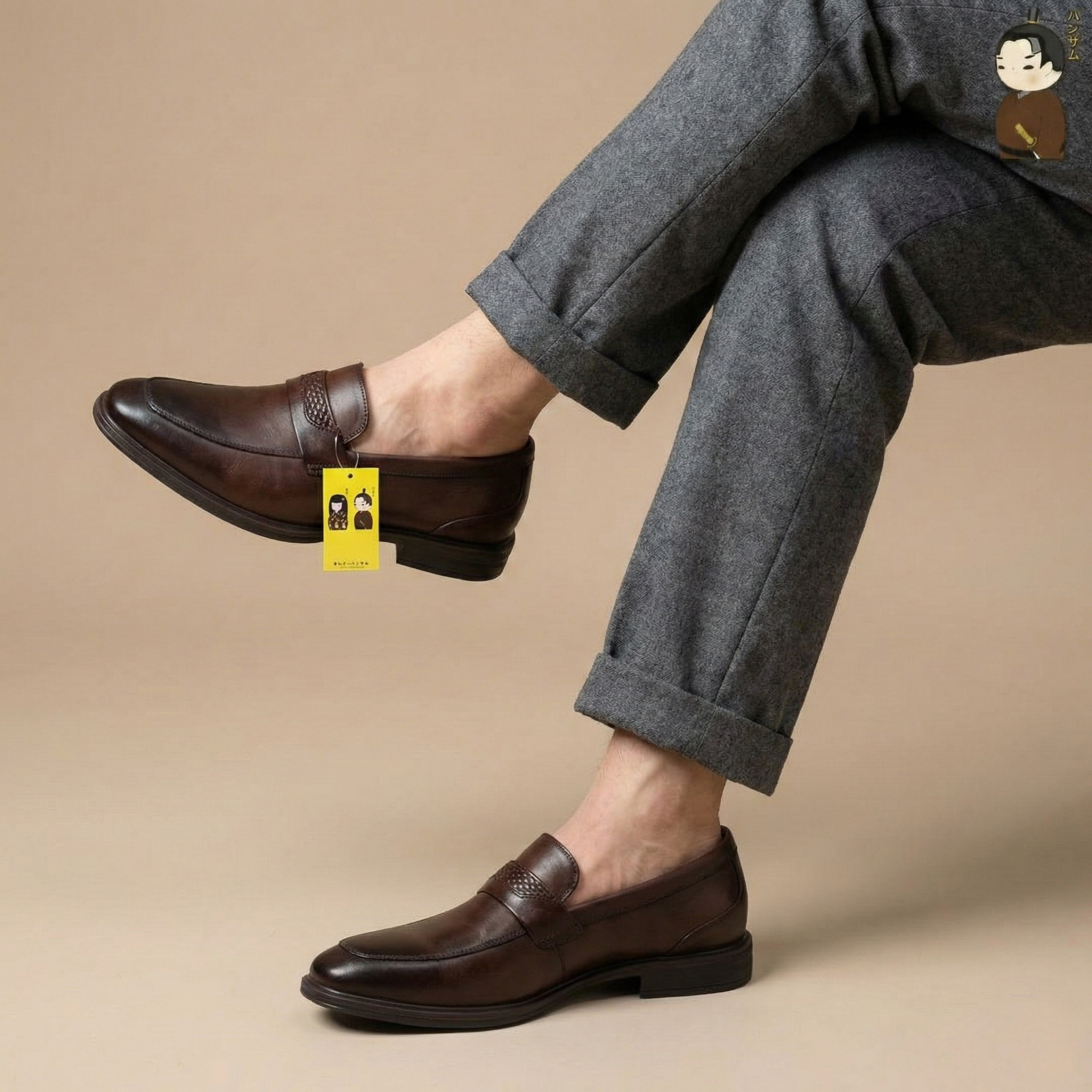 Hansamu Shin - 6cm Elevator Loafers DGD21 Brown