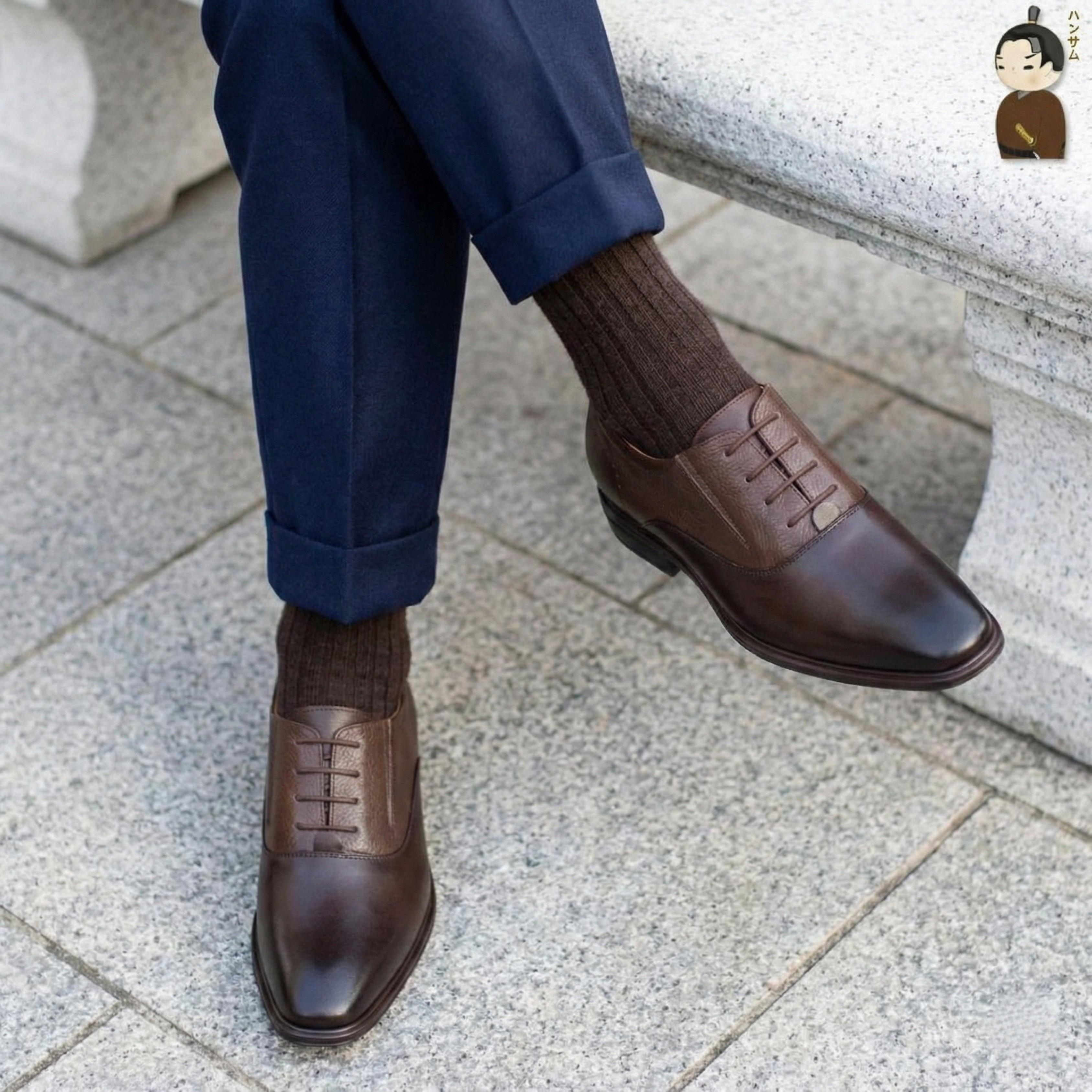 Hansamu Shin - 6cm Elevator Loafers DGD23 Brown
