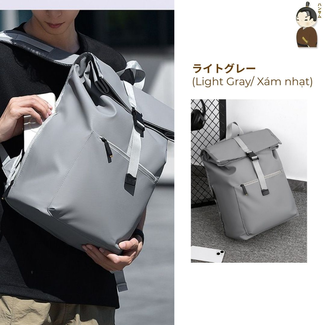 Hansamu Tora - Waterproof Backpack BGB20 Light Grey