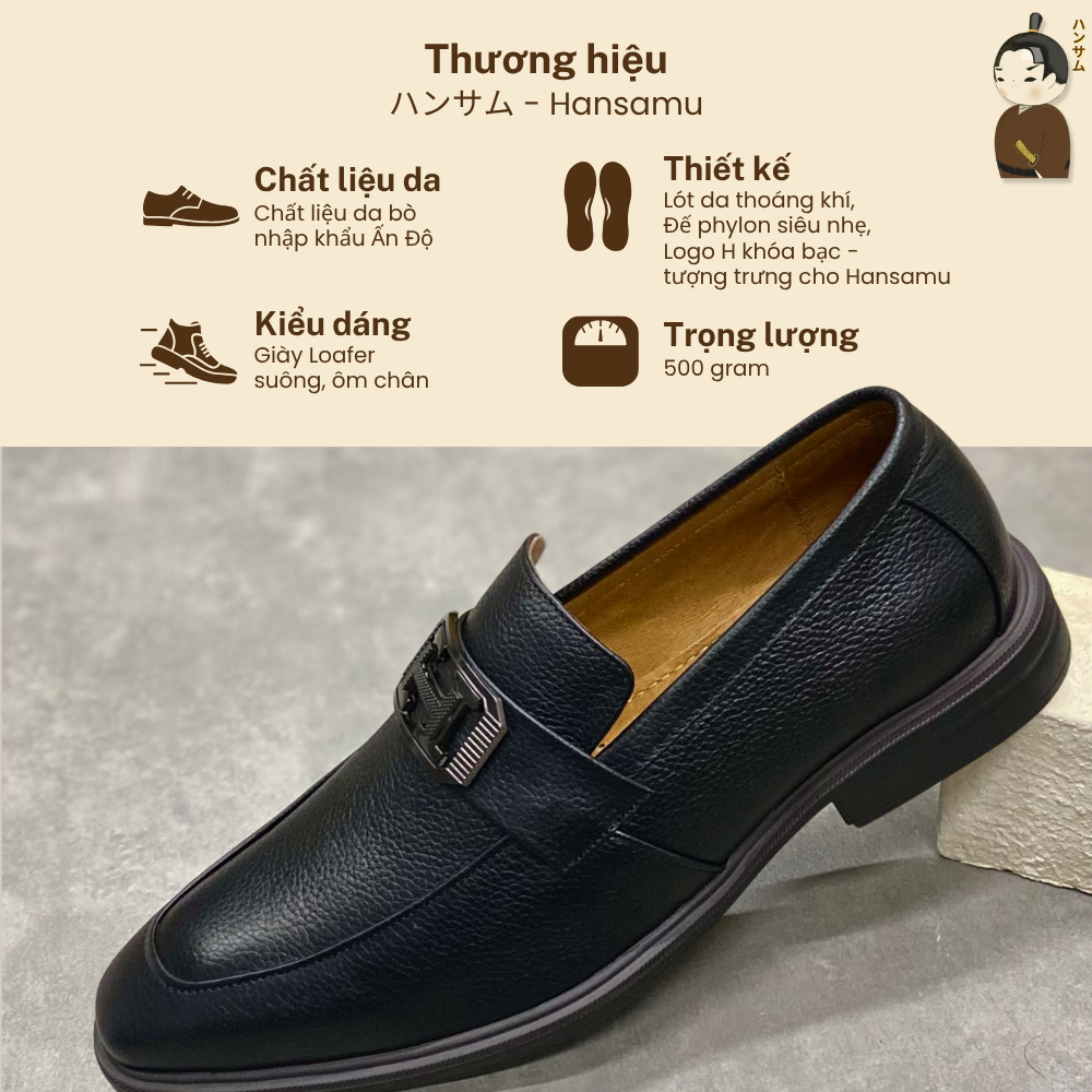 Hansamu Zen - Office Loafers DGD06 Black