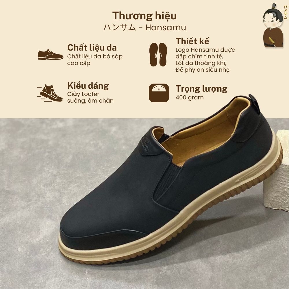 Hansamu Zen - Office Loafers DGD08 Black