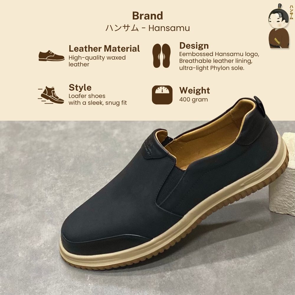 Hansamu Zen - Office Loafers DGD08 Black