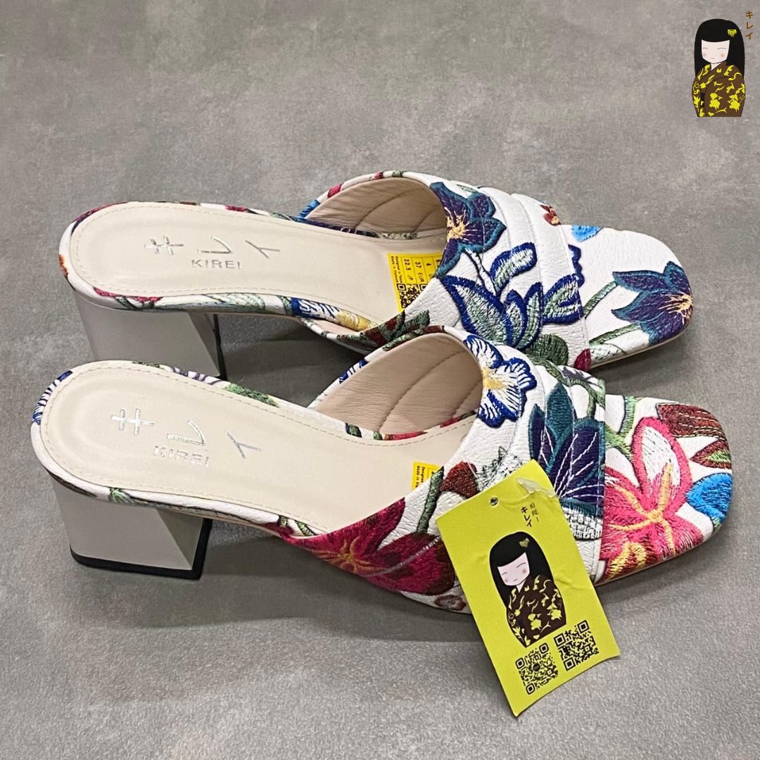 Kirei Biteki - Office Block Heel CP07 White