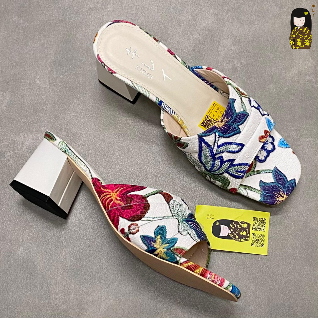 Kirei Biteki - Office Block Heel CP07 White