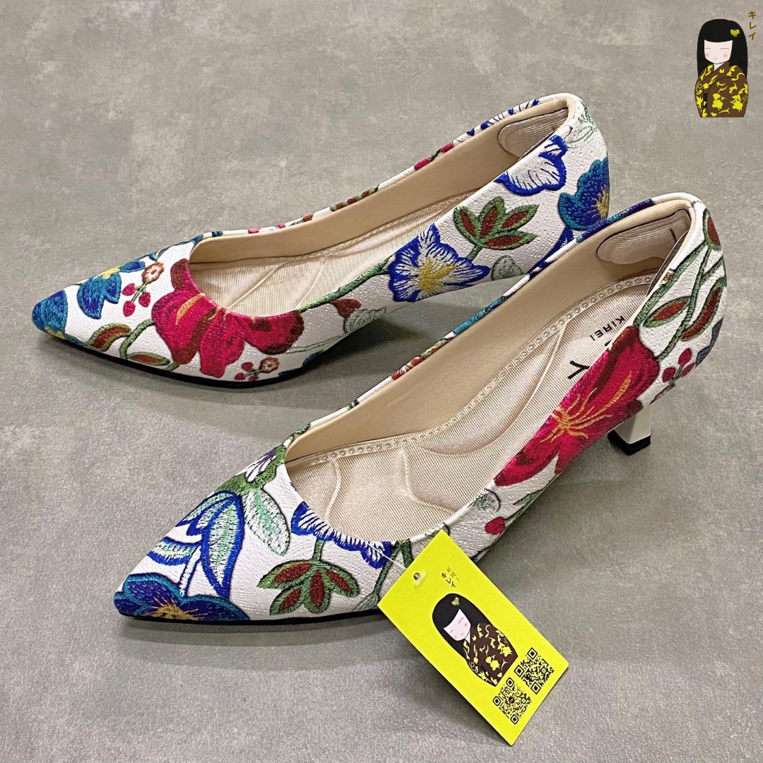 Kirei Biteki - Office Kitten Heel CP02 White