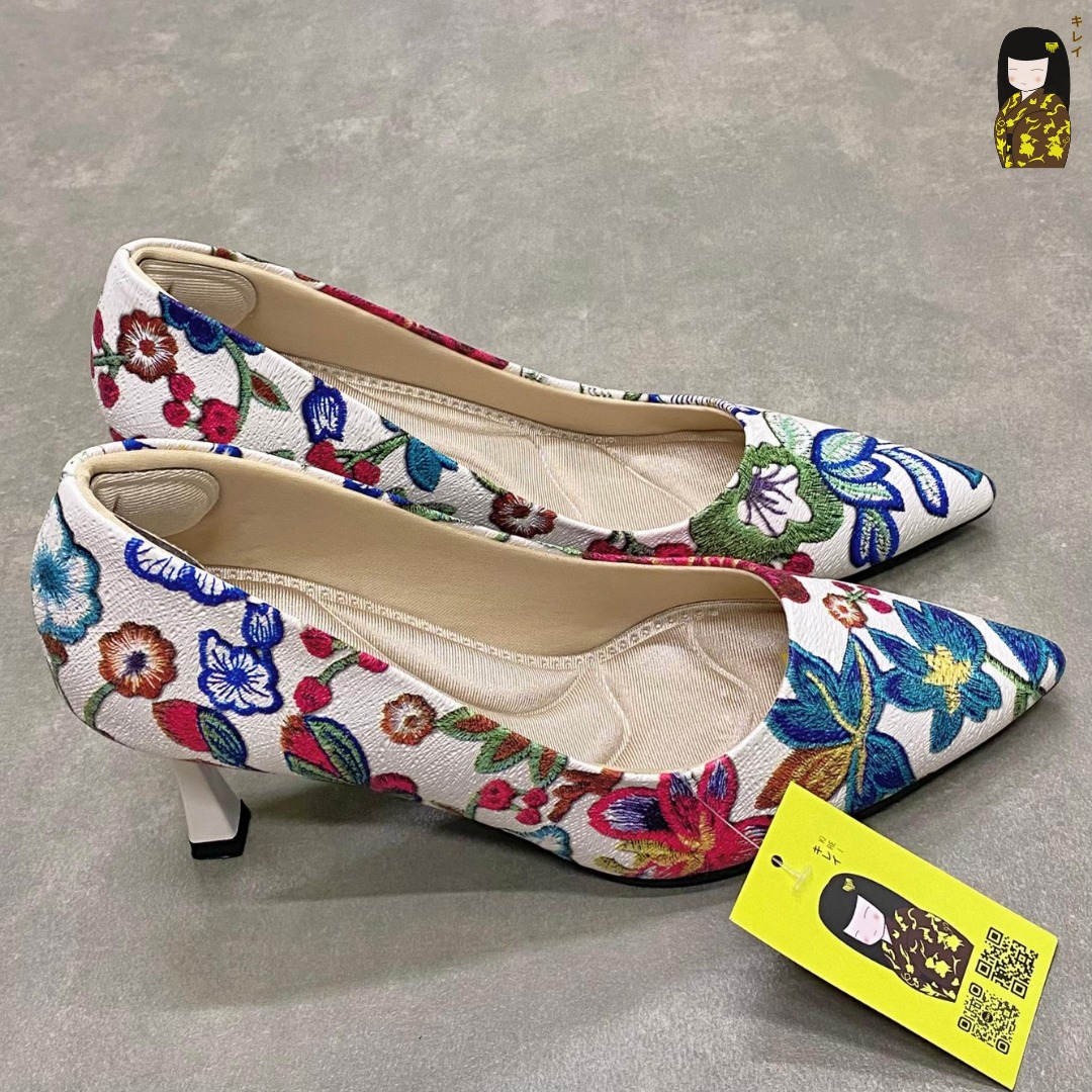 Kirei Biteki - Office Kitten Heel CP02 White