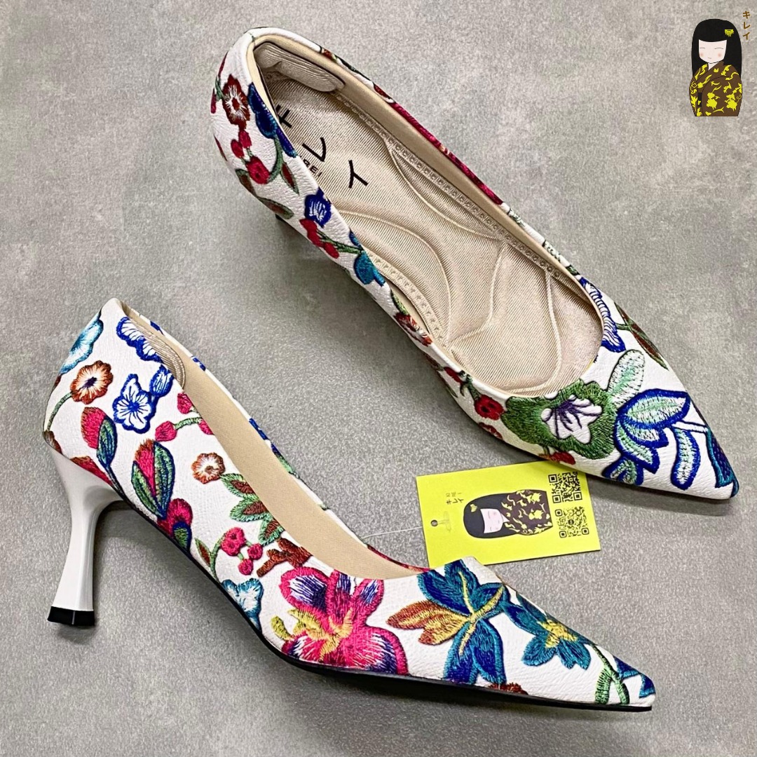 Kirei Biteki - Office Kitten Heel CP02 White