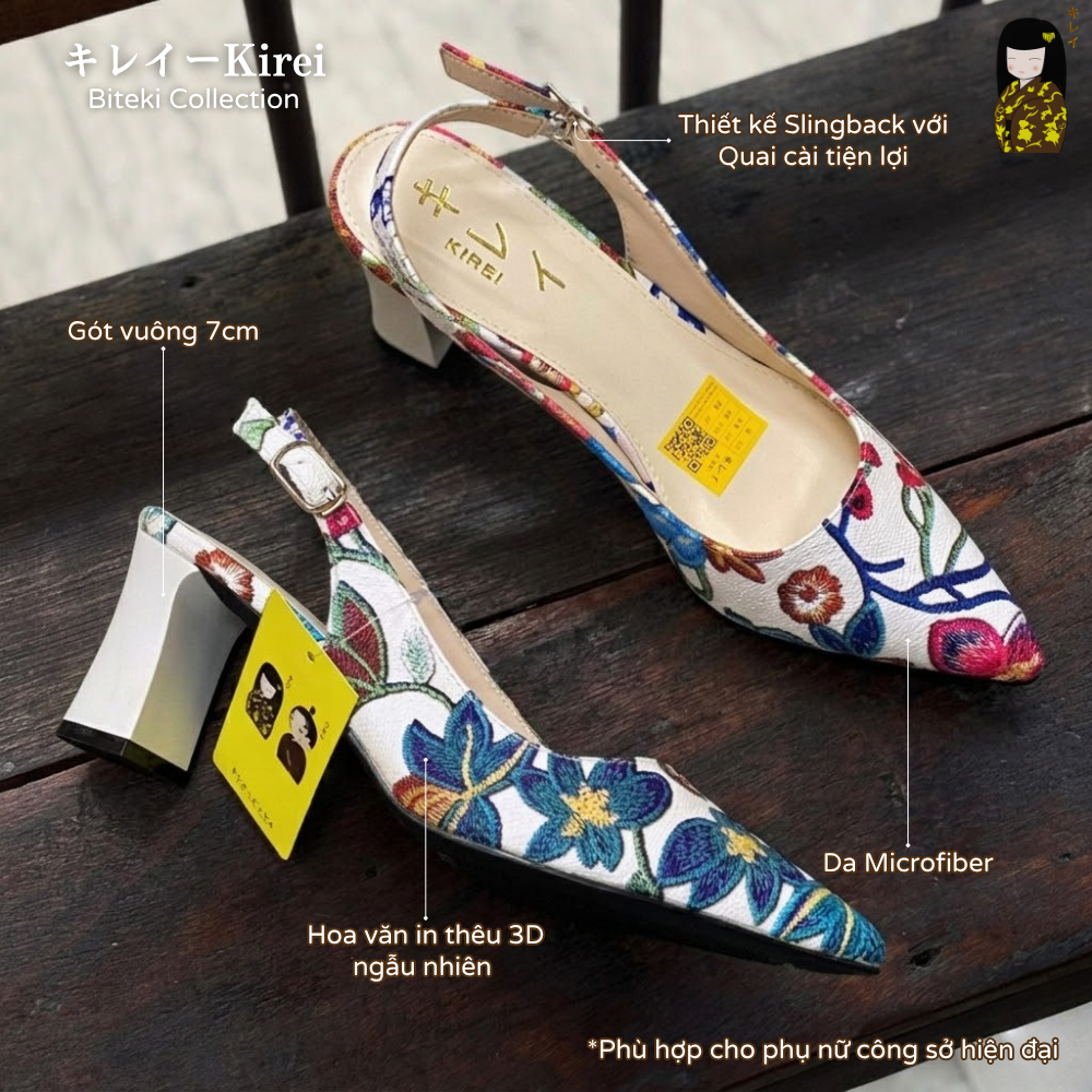 Kirei Biteki - Office Slingback CP06 White